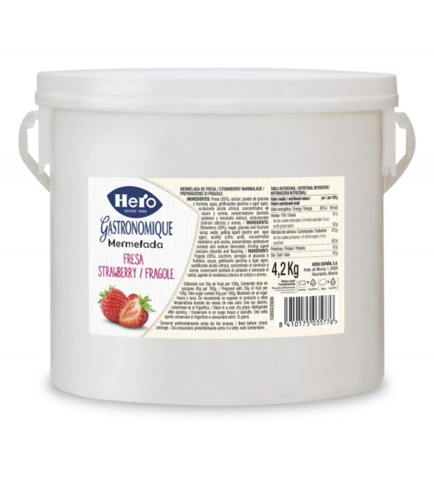 Hero Fruit Preparation Strawberry Jam 4.2 kg Bucket