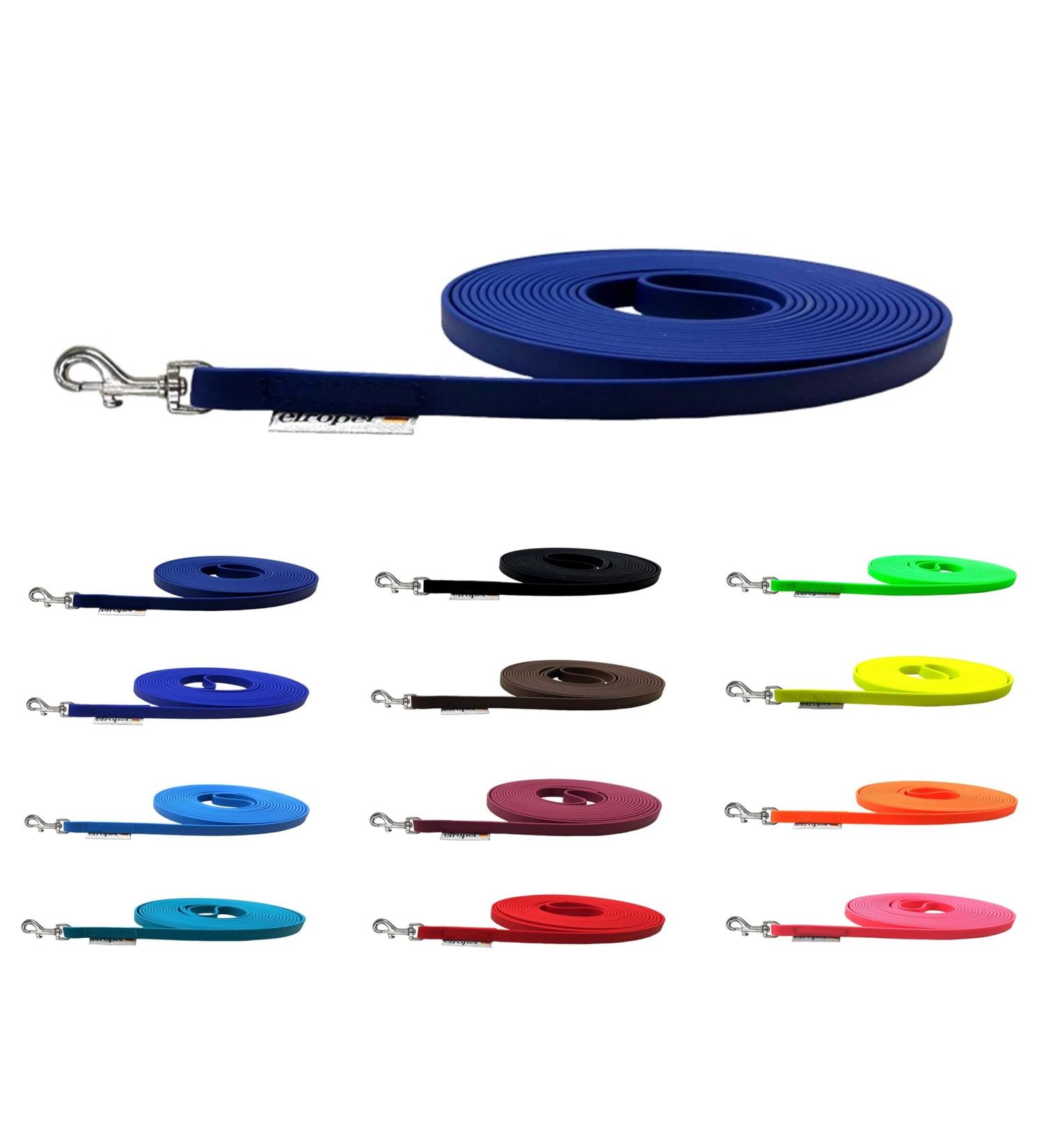 Buy Towline Biothane Dog Leash for Small Dogs - 9mm 3m 5m 10m 15m Options | Durable & Water-Resistant Navy Blue - Ideal for Training & Outdoor Adventures - Buy Online on GoSupps.com