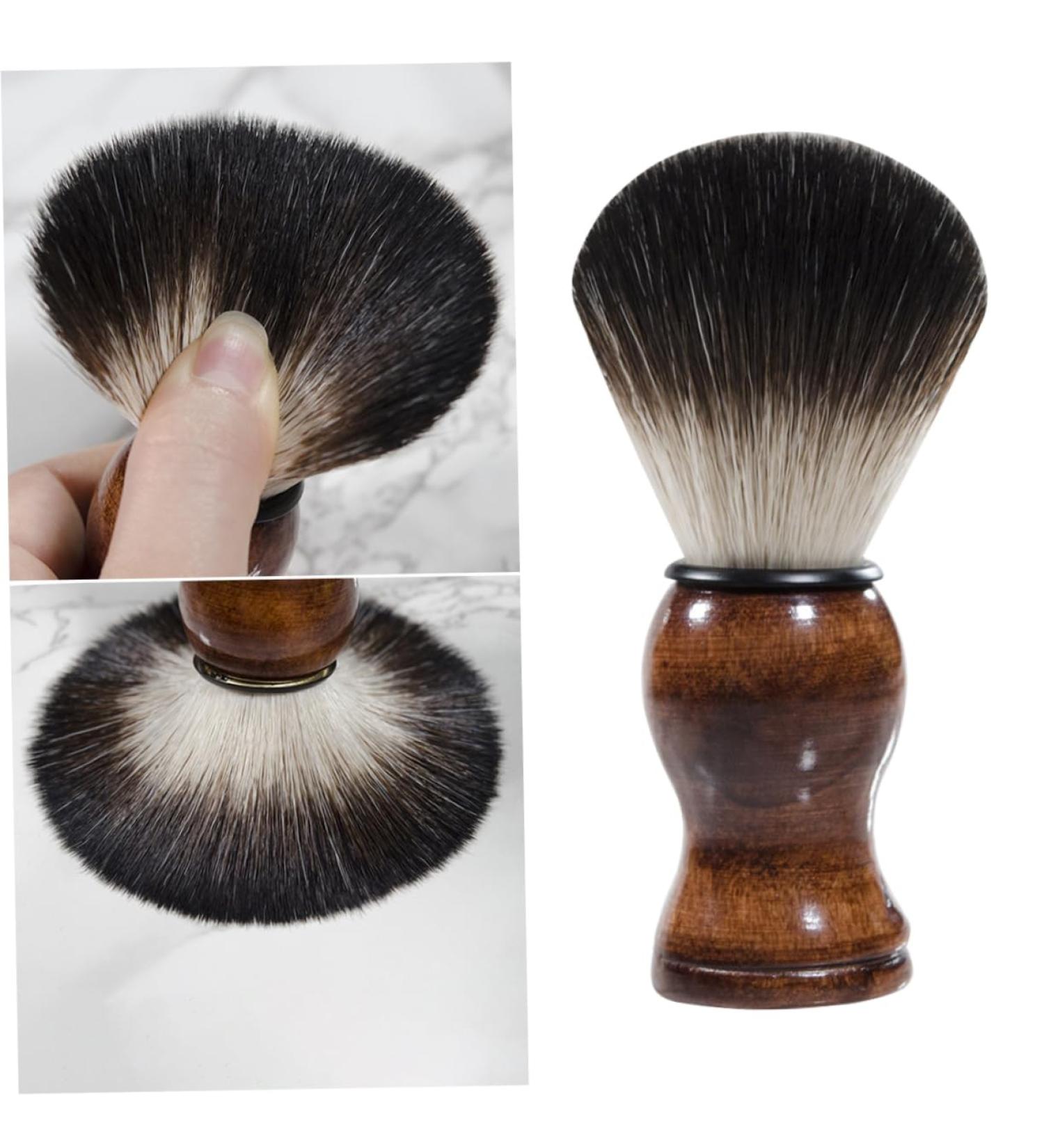 FRCOLOR Men Beard Brush - Soft Wooden Shaving Brush Tool for Gentlemen | Ideal Grooming Essential - Buy Online on GoSupps.com