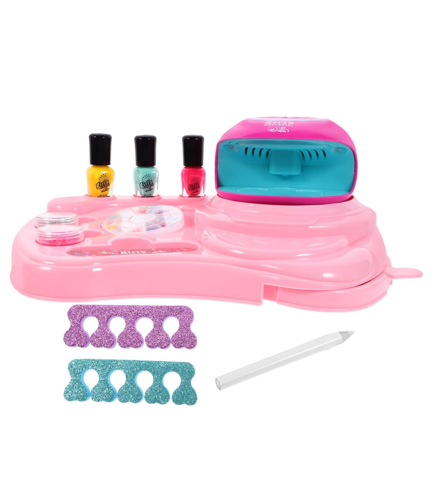 Healeved 3 Sets Nail Art Set Toy Nail Art Decoration Kit Kids Tool Kit Nail Decorations for Nail Art Toys for Girls Nail Gel Polish Children Nail Art Kit Pink Make up Decorate Plastic - Buy Online on GoSupps.com