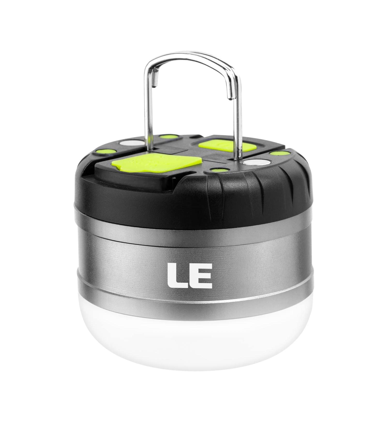 LE LED Camping Lantern Rechargeable 310LM | 5 Light Modes, Power Bank, Waterproof | Mini Flashlight for Hurricane Emergency, Outdoor, Hiking | Magnetic Base | Home, Car - Buy Online on GoSupps.com