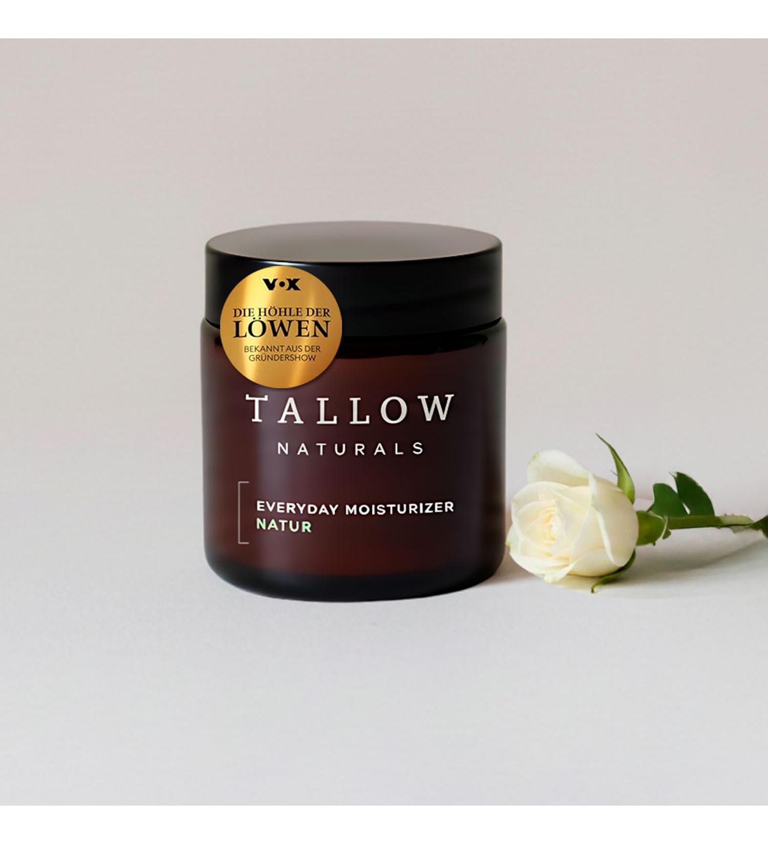 TALLOW Naturals Everyday Moisturizer Natur known from the lions den beef tallow day cream organic beef Tallow Skincare beef tallow cream from Germany grassfed cattle 120 ml - Buy Online on GoSupps.com