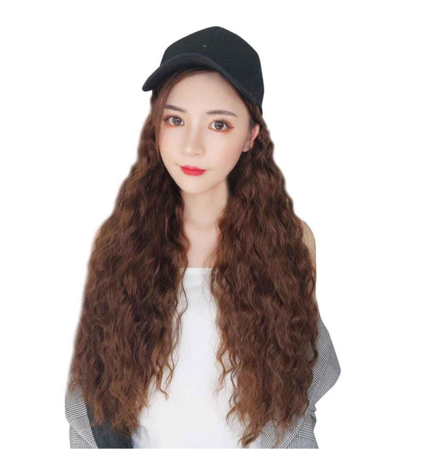 Buy Natural Black Long Curly Wig | Big Wave U-Type Hair Replacement | International Shipping - Buy Online on GoSupps.com