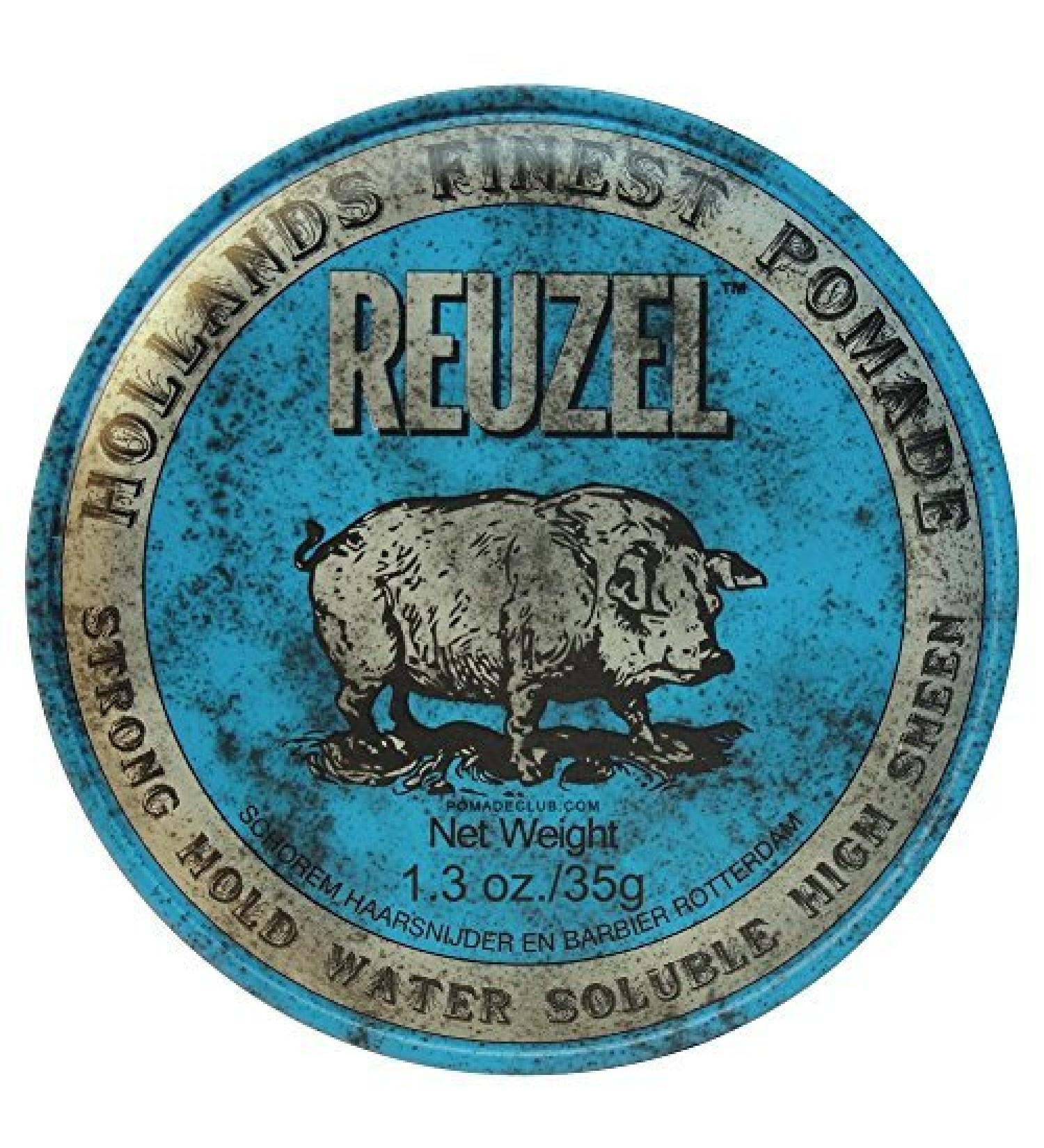 REUZEL Hair Pomade Piglet Blue 1.3 oz by REUZEL by Reuzel Unscented 35 g (1 pack)