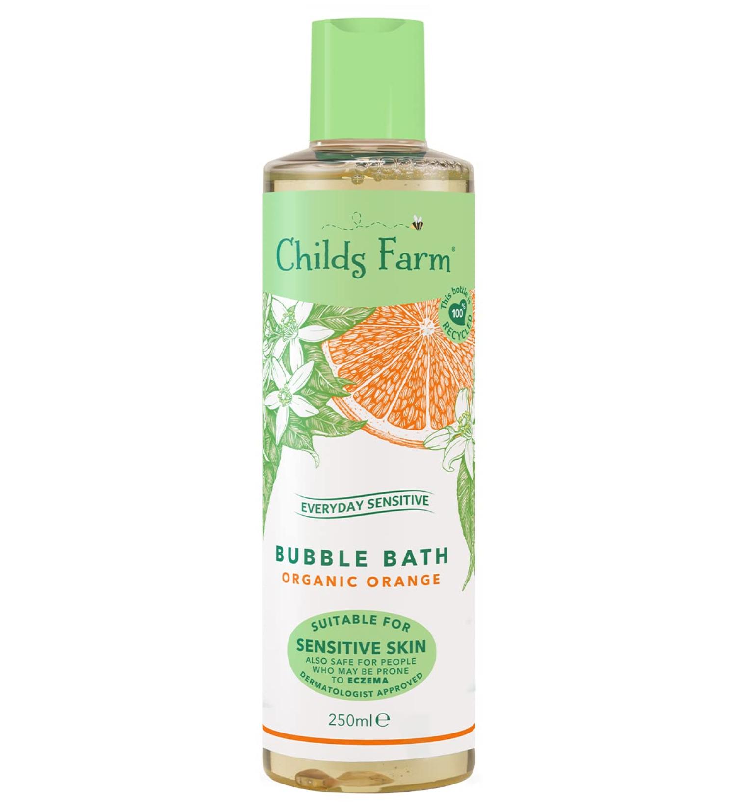 Childs Farm Organic Orange Sensitive Bubble Bath 250ml - Gentle & Safe for Sensitive Skin - Buy Online on GoSupps.com