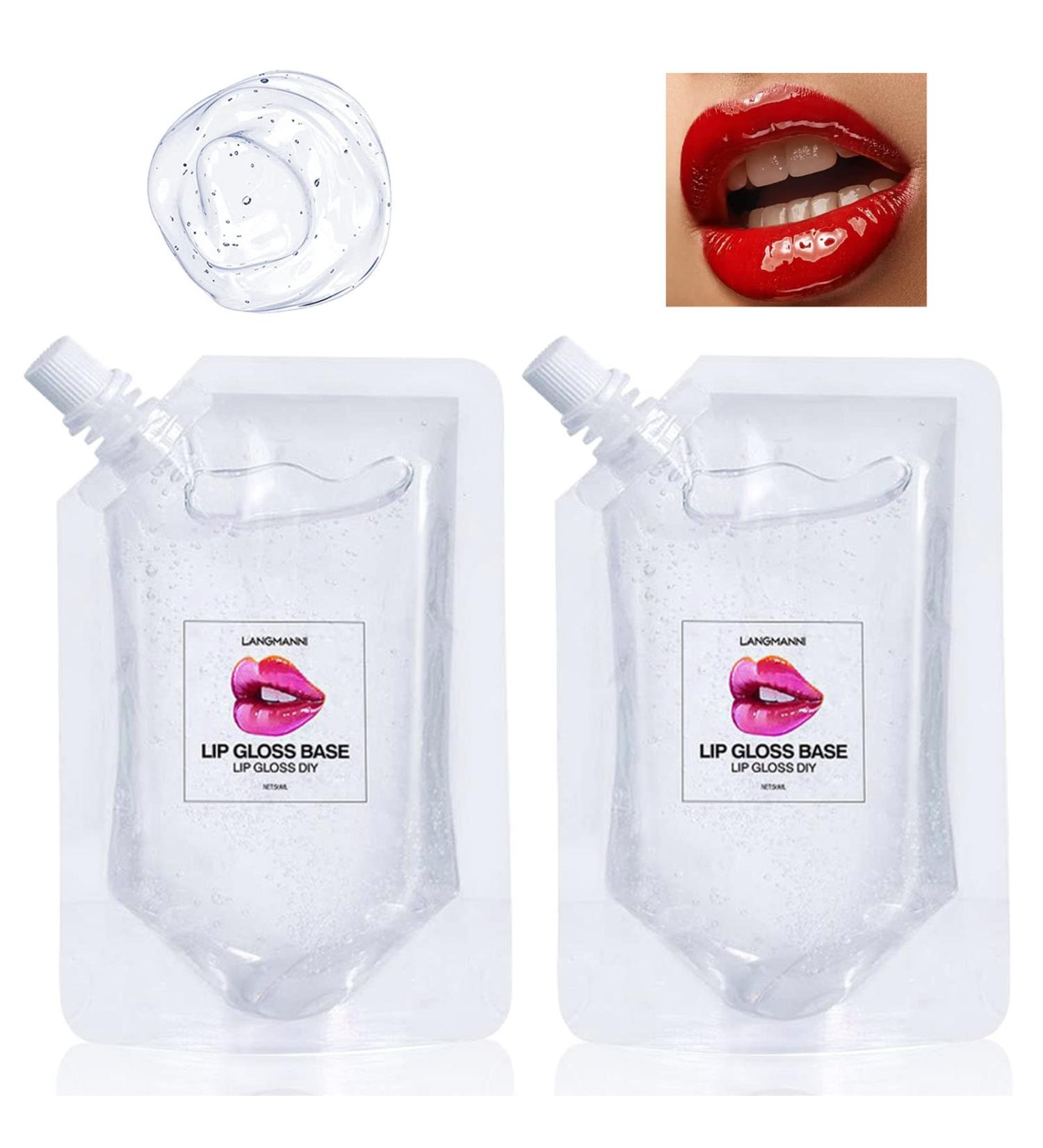 Lip Gloss Base Oil 2 Pack - Moisturizing Lipstick Primer for DIY Handmade Lip Balms - Buy Online on GoSupps.com