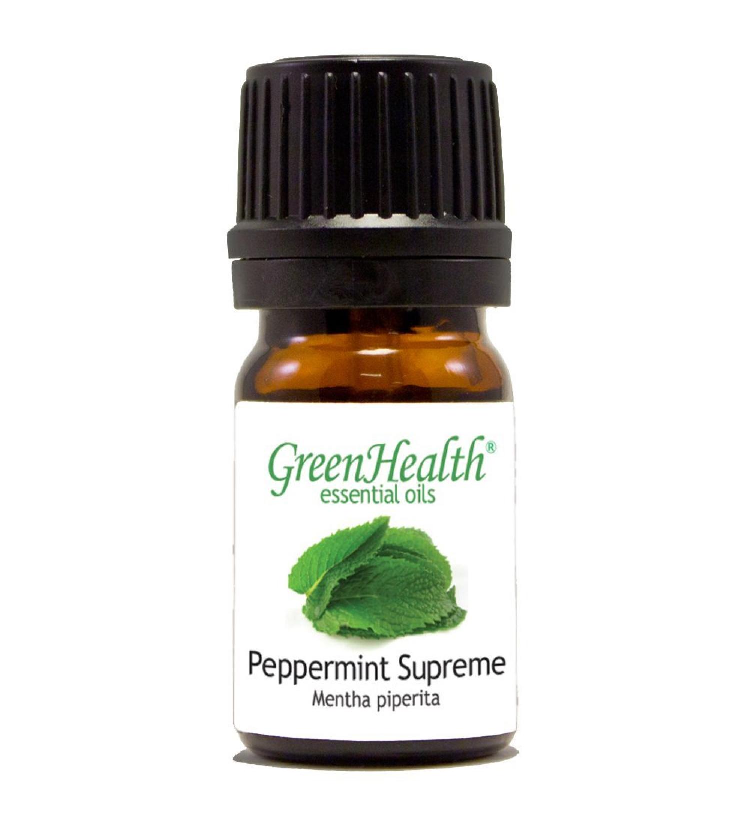 Buy GreenHealth 5 ml Peppermint Supreme Essential Oil | 100% Pure & Uncut | International Shipping Available - Buy Online on GoSupps.com