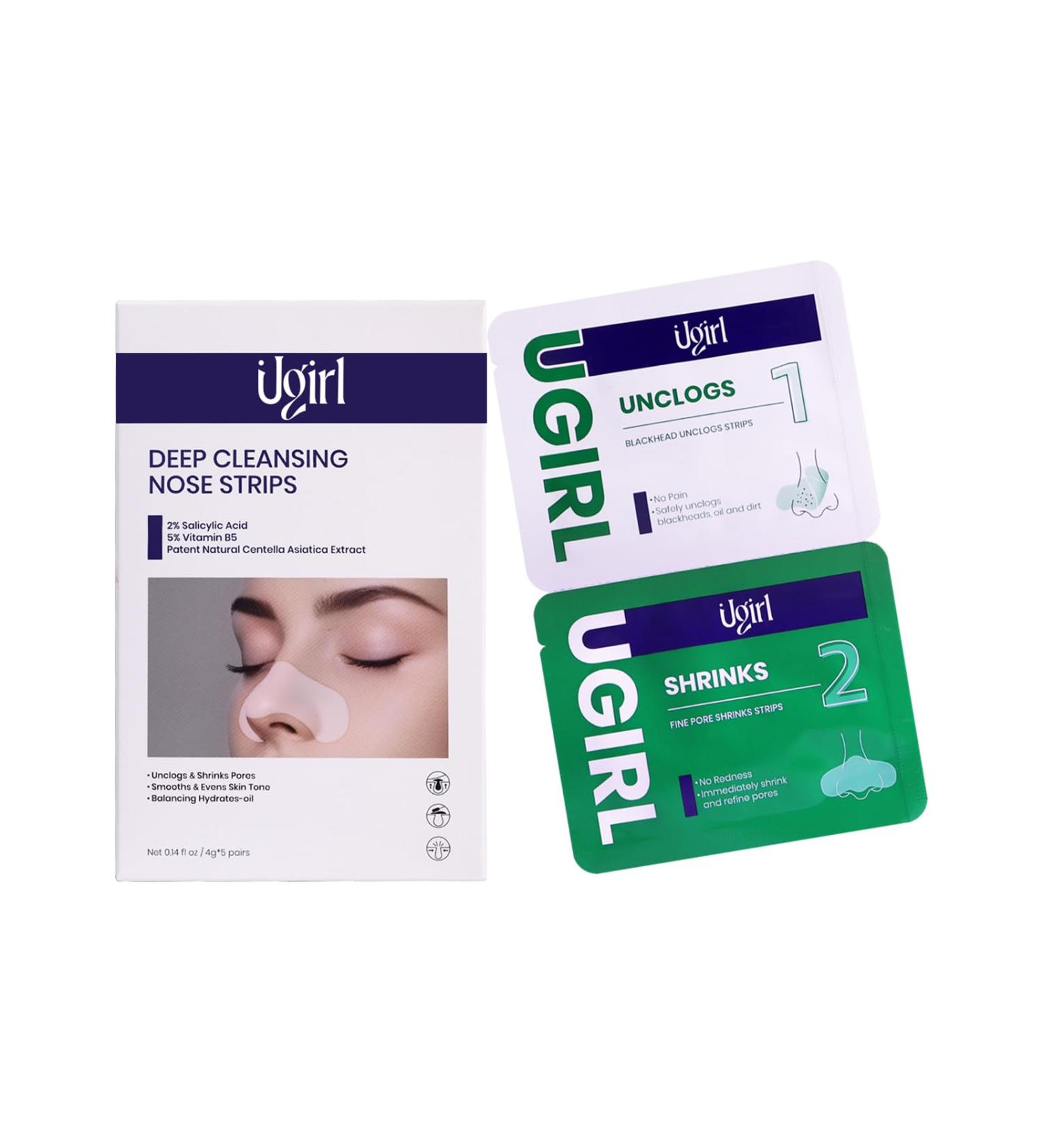 Nose Pores Remover - 5 Pairs of Oil-Free Blackhead Strips | Instant Pore Unclogging & Non-Comedogenic Pore Patches for Clear Skin - Buy Online on GoSupps.com