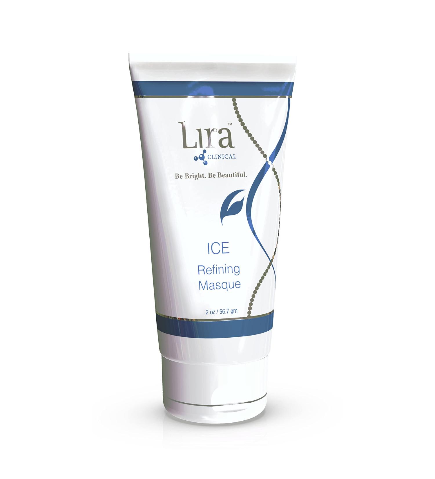 Lira Clinical Ice Refining Masque - Acne & Oil Control Kaolin Clay Mask with Niacinamide Salicylic Acid & Collagen - Calm Skin & Refine Pores - 2 fl oz - International Shipping Available - Buy Online on GoSupps.com