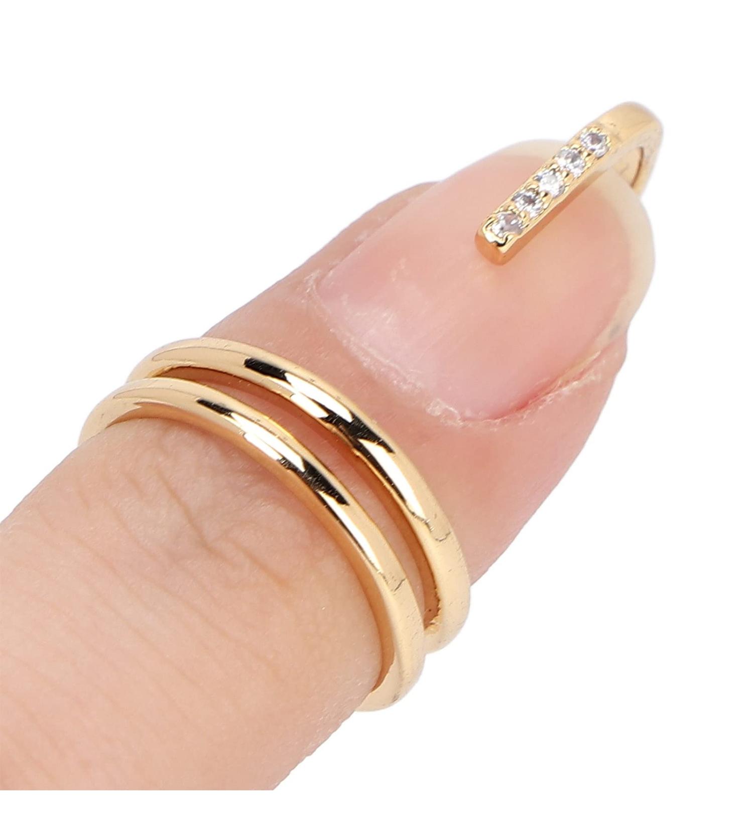 Fashion Fingernail Opening Ring | Trendy Nail Art Jewelry for Ladies | Decorative Nail Accessories - Buy Online on GoSupps.com