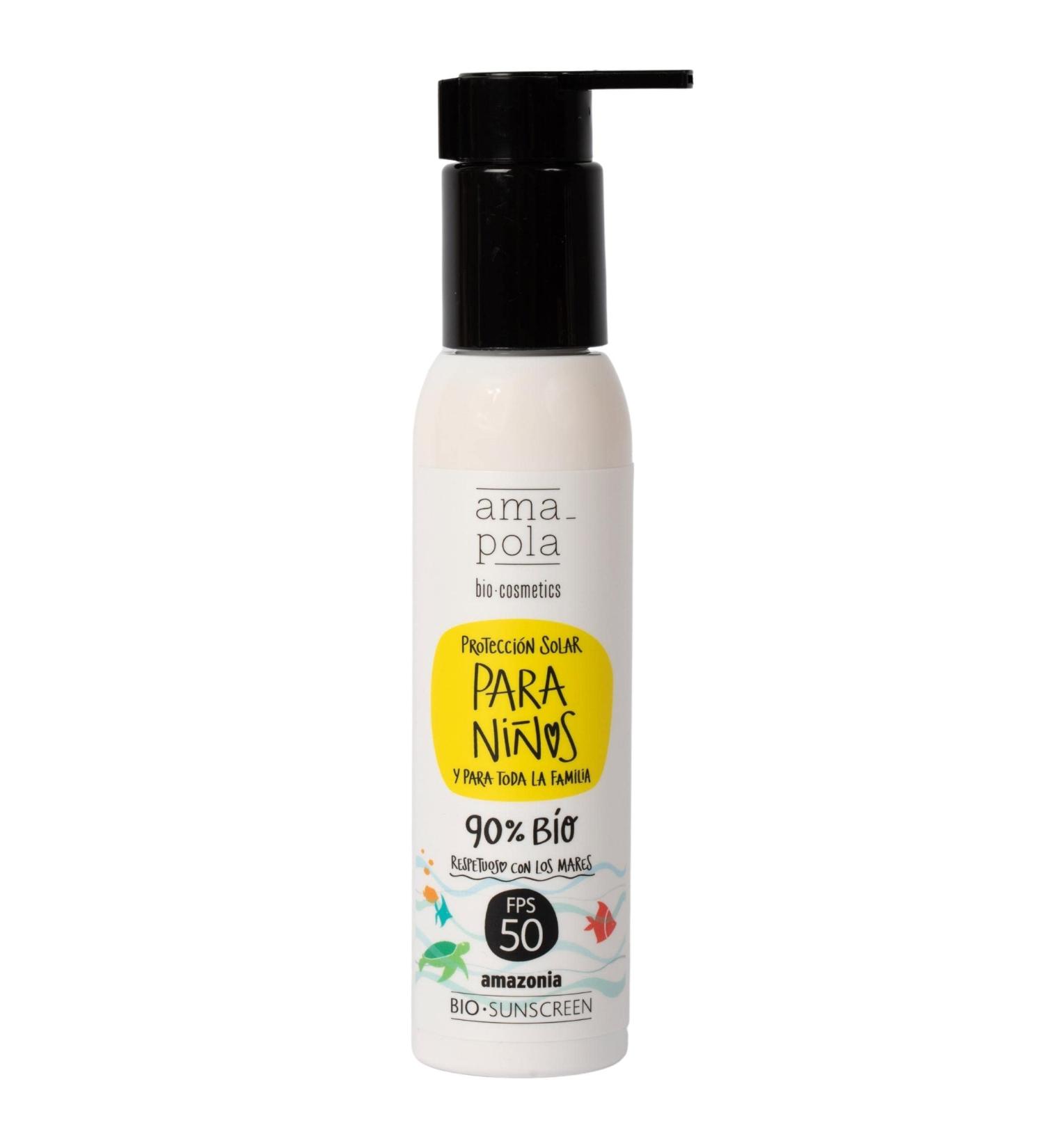 Amapola Biocosmetics Baby Sunscreen SPF 50+ - Organic Mineral Sun Protection for Children and Babies - Buy Online on GoSupps.com