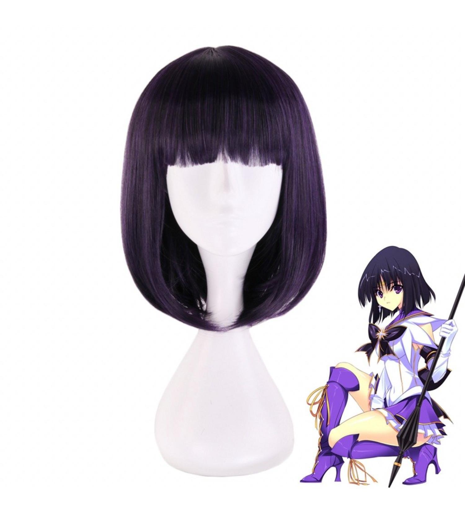 Ani Lnc Short Straight Hair Wig for Women | Sailor Saturn Cosplay Costume Wig - International Shipping Available - Buy Online on GoSupps.com