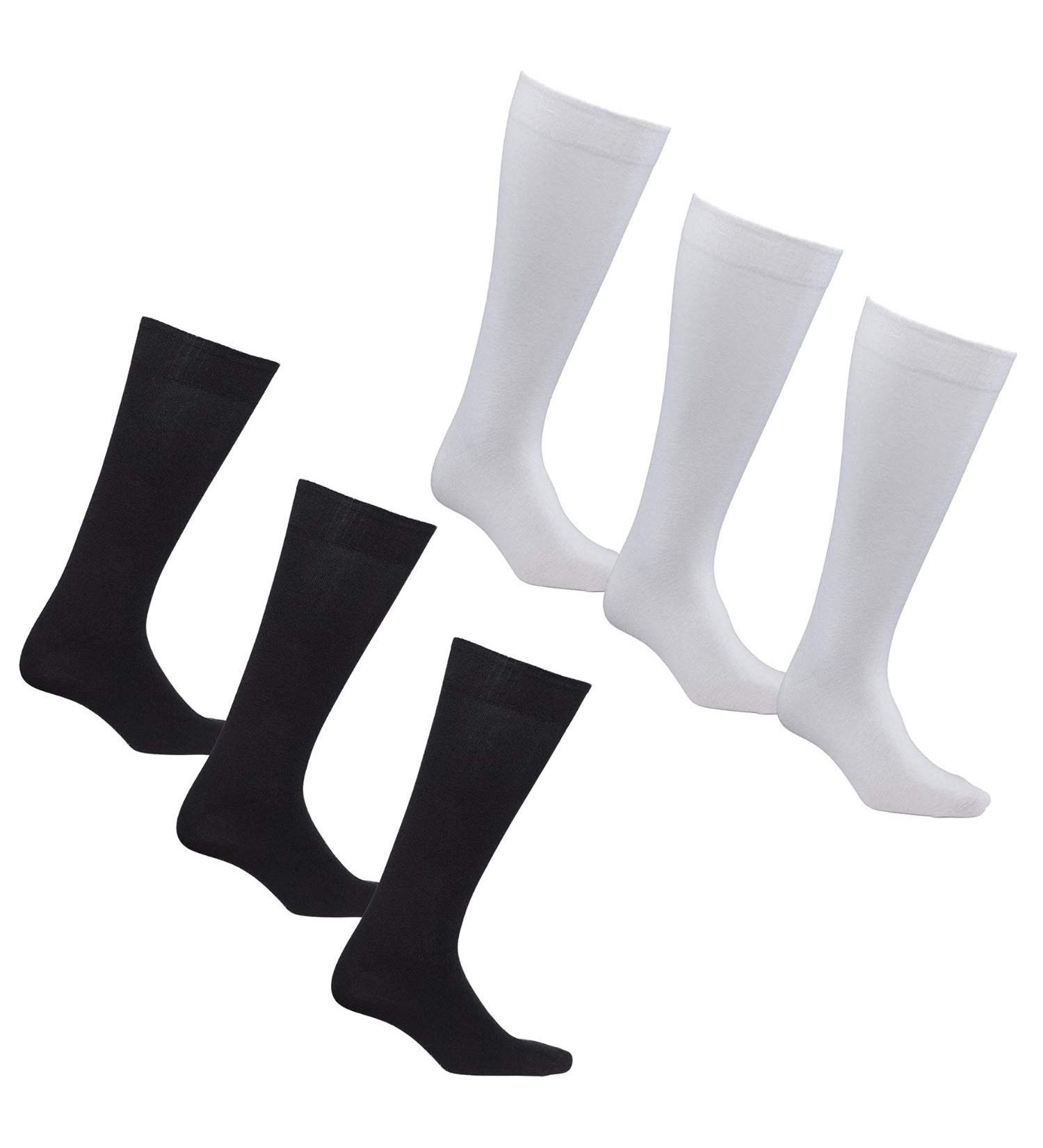 Sugar Free Sox Diabetic Socks for Men - Maximize Circulation & Comfort - 6 Pairs (10-13 Black/White) - Buy Online on GoSupps.com