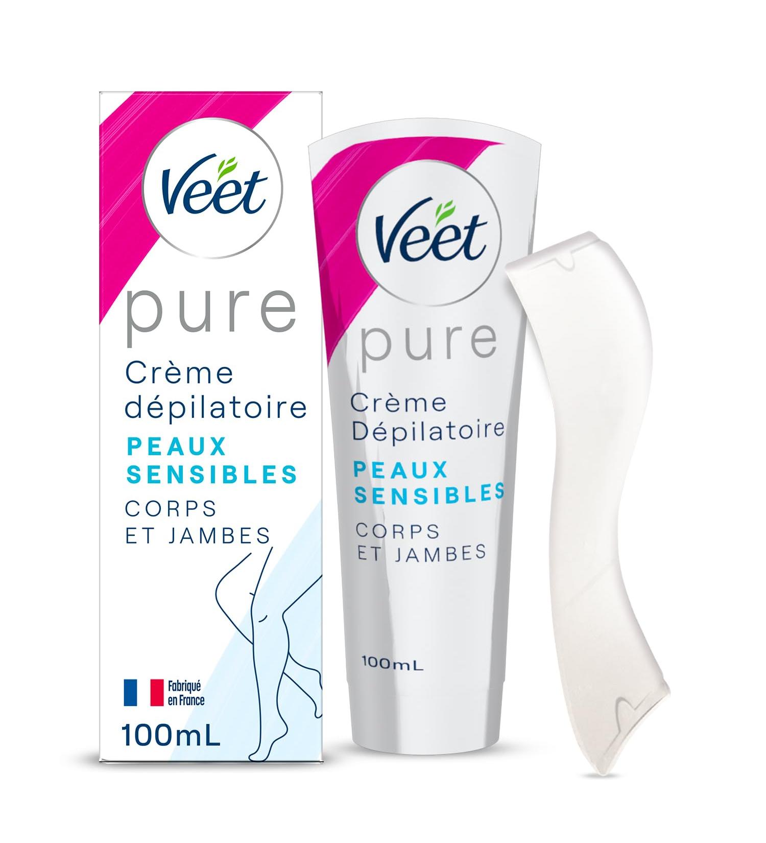 VEET PURE - Depilatory Cream for Body and Legs - Sensitive Skin - No Odor of Amonia - 100 ml - Buy Online on GoSupps.com