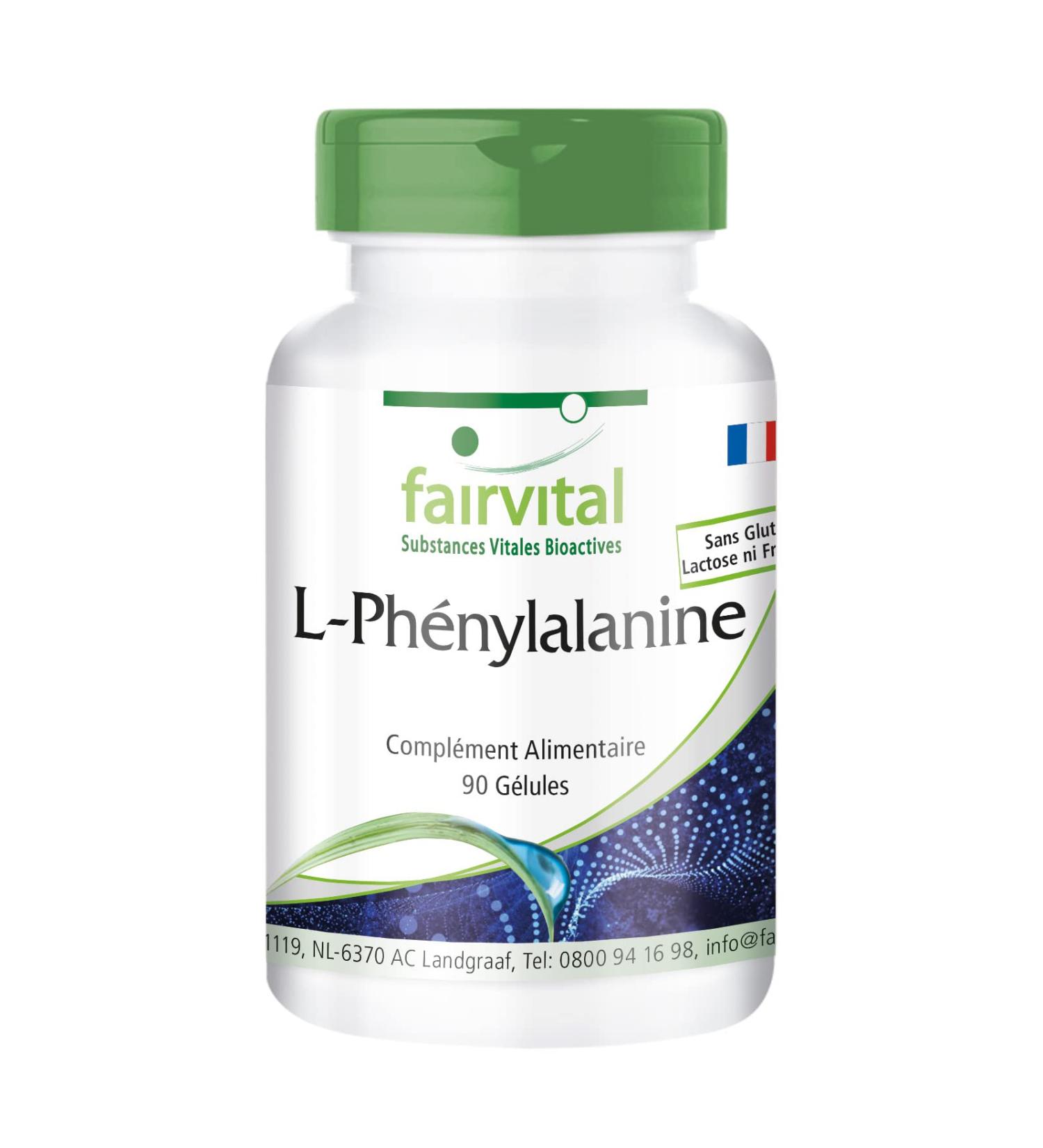 Fairvital | L-phenylalanine 500mg - set pour pendant 3 mois - VEGAN - Fortement dos - 90 capsules - acide amin essentiel - Buy Online on GoSupps.com