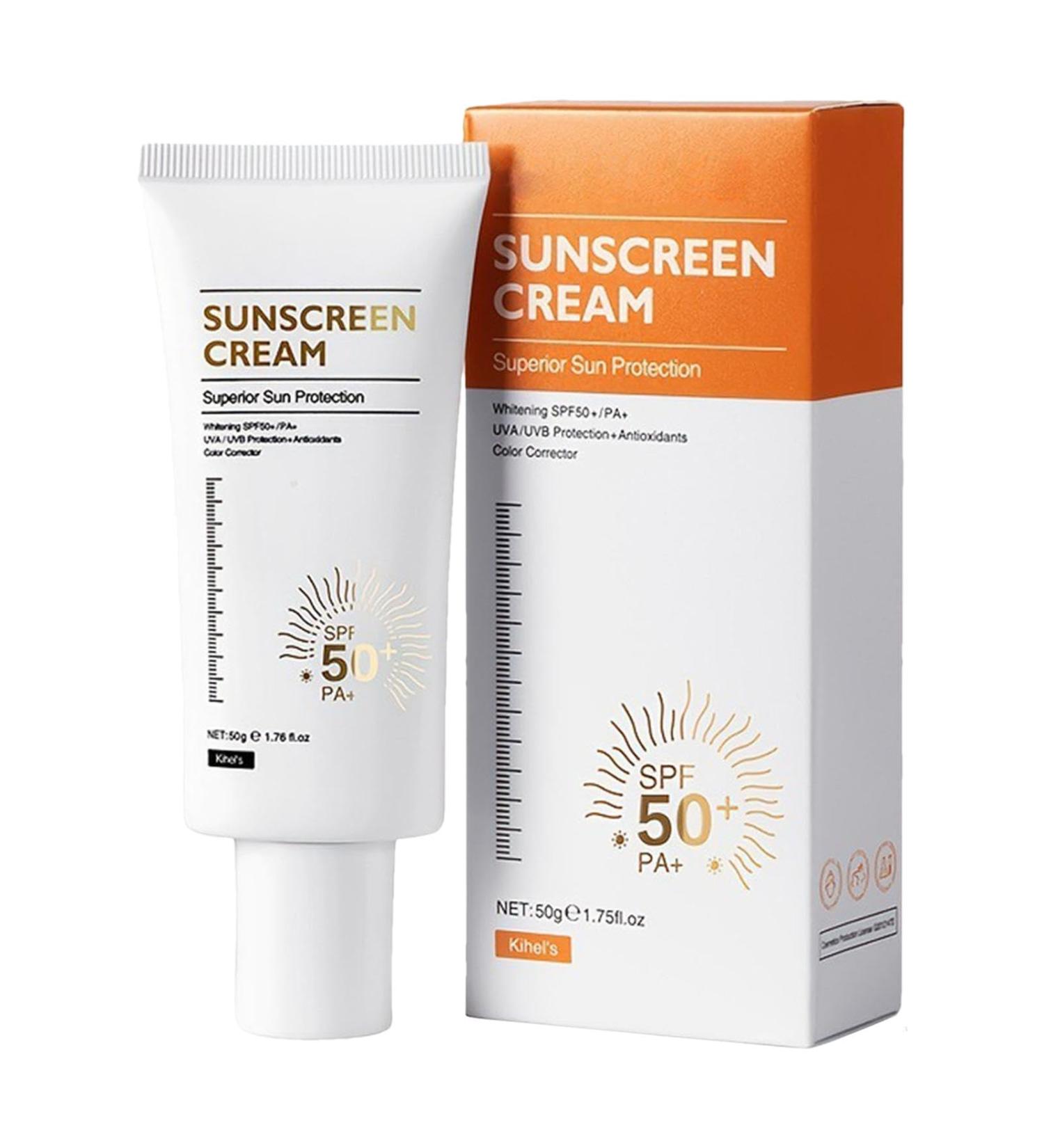 Facial Sun Protection Cream | Travel Skincare Sun Cream | Lightweight Face Sun Lotion Sunscreen for Beach Volleyball Face Sunblock Suitable Use for Camping Beach Face - Buy Online on GoSupps.com