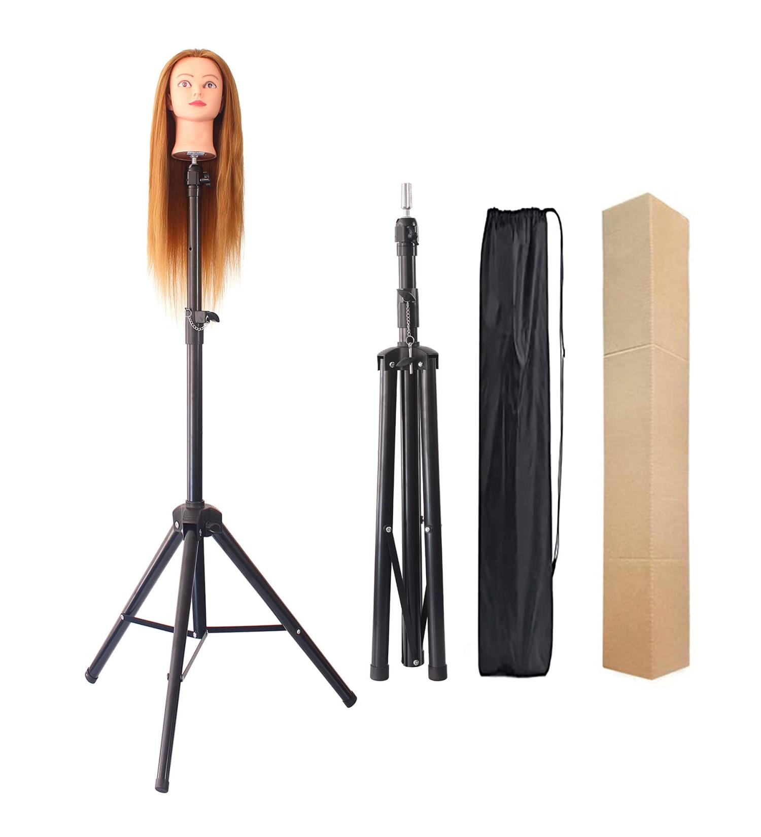 Adjustable Heavy Duty Metal Wig Stand Tripod for Styling & Display - 73.6 Inch Black with Carry Bag - Buy Online on GoSupps.com