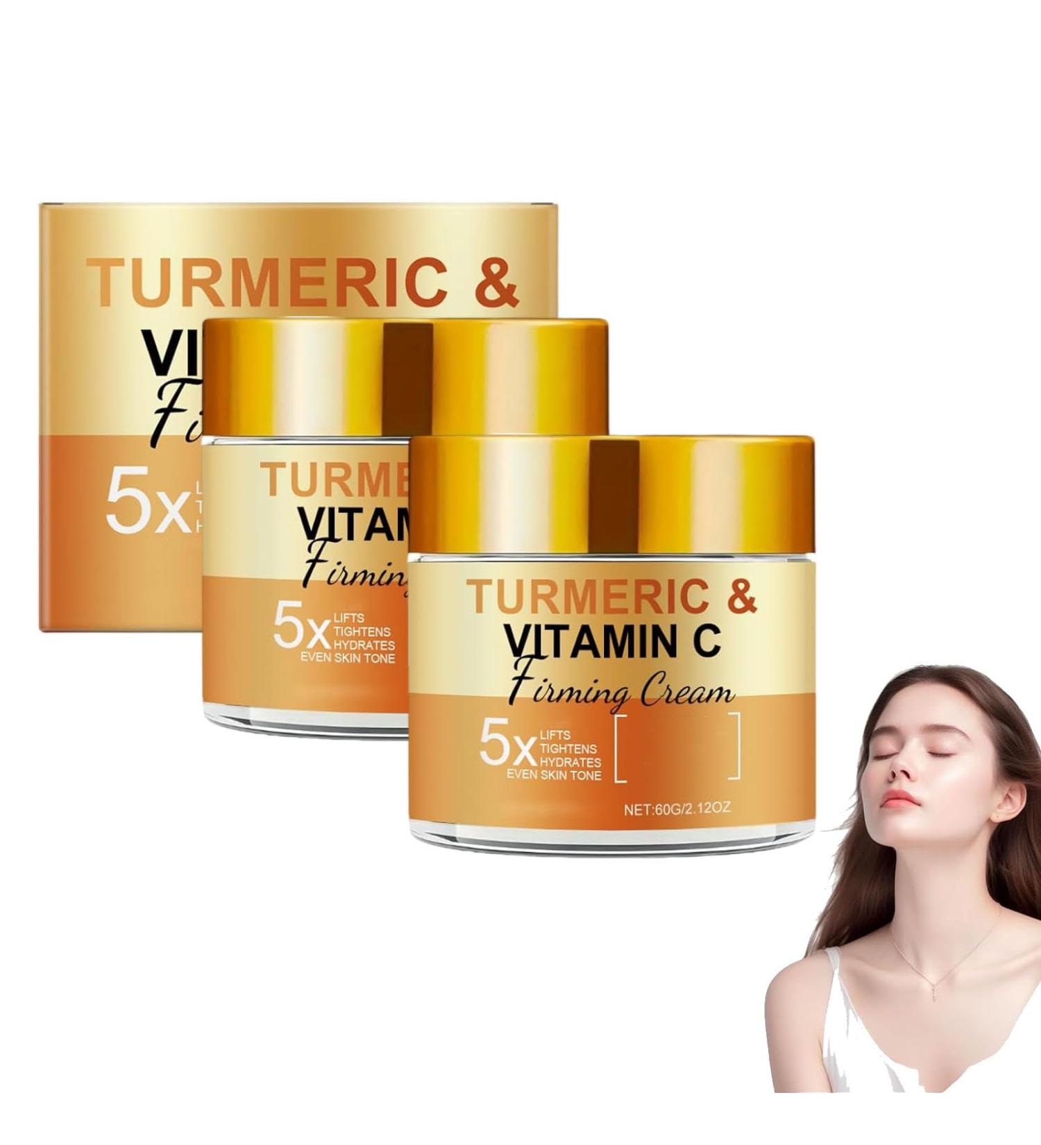  JIAOY Turmeric and Vitamin C Face Cream Turmeric Face Moisturizer for Dark Spots Wrinkles and Uneven Skin Tones Anti-Aging Turmeric Brightening Cream (2-Pack) - Buy Online on GoSupps.com