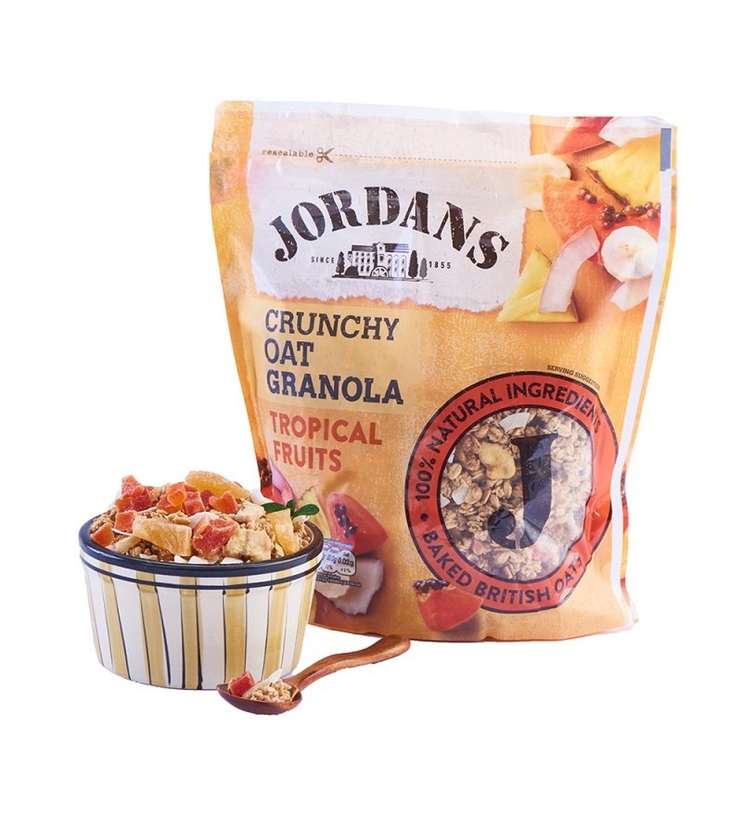 Jordans Crunchy Oat Granola with Tropical Fruits 750g - Buy Online on GoSupps.com