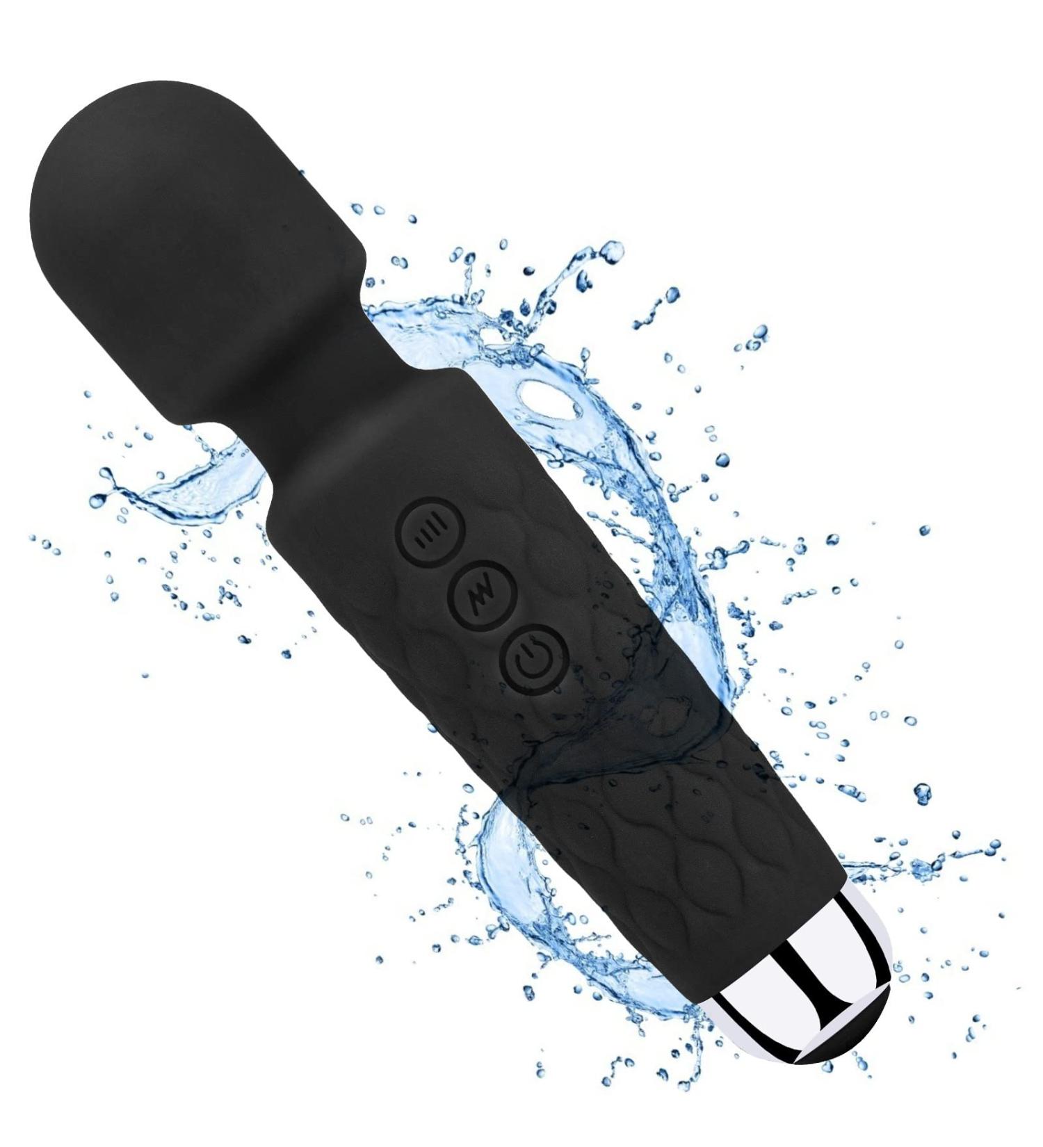 Waterproof Rechargeable Handheld Back Massager for Muscle Recovery - Black (6 * 1.5 INCH) - Buy Online on GoSupps.com
