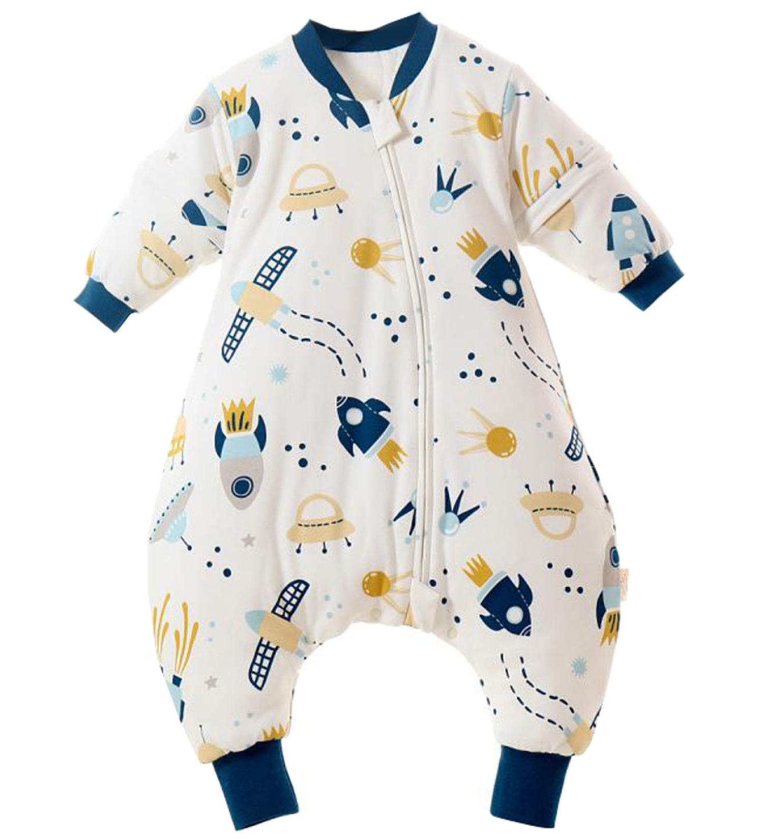 Chilsuessy Baby Sleeping Bag with Feet 1.5 Tog 100% Cotton | Anti Kick Infant Toddler Wearable Blanket | Spaceship Design | 80/2-3 years - Buy Online on GoSupps.com