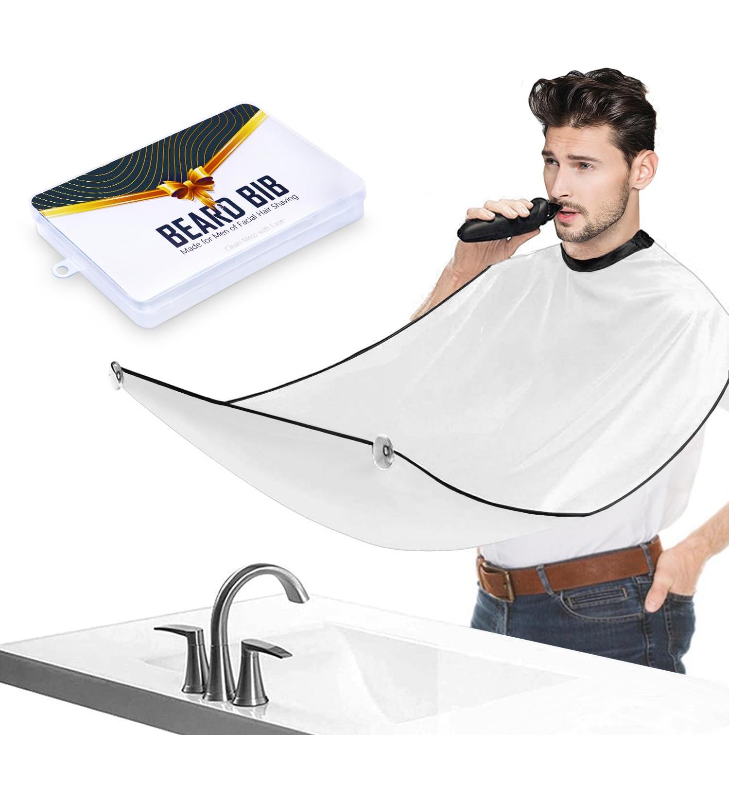 Beard Bib Apron for Easy Shaving & Grooming - Non-Stick Waterproof Beard Hair Catcher for Men | Great Father's Day Gift - Buy Online on GoSupps.com