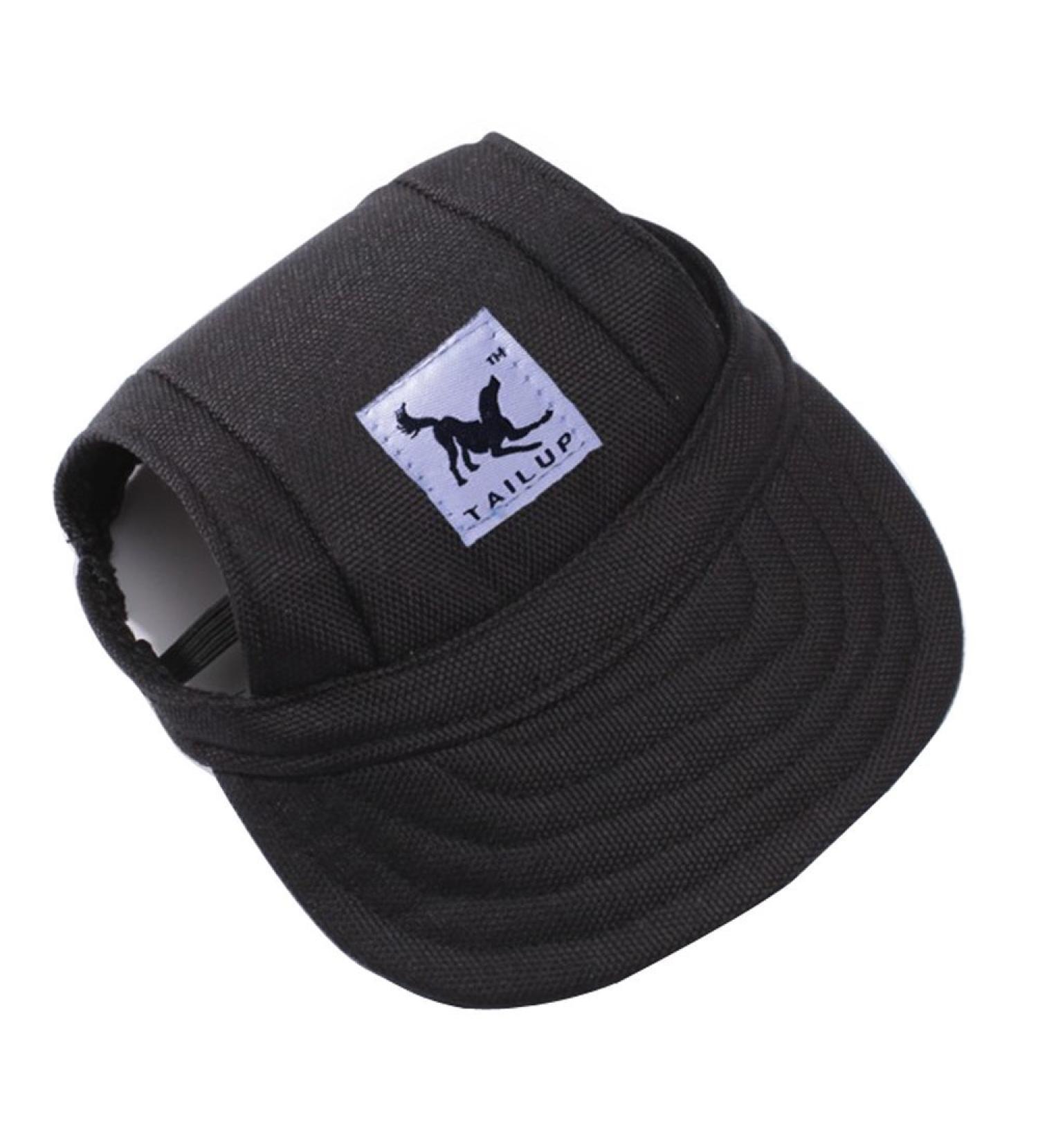 Bbeart Pet Hat - Black Baseball Cap for Small Dogs with Ear Holes & Chin Straps | Leisure Visier & Sun Protection - Buy Online on GoSupps.com