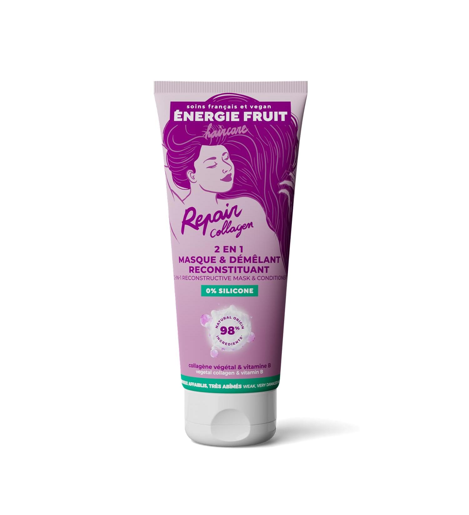 ENERGIE FRUIT | 2 in 1 Collagen Repair Reconstituting Conditioner Mask | Very damaged hair | Plant collagen | 200 ml - Buy Online on GoSupps.com