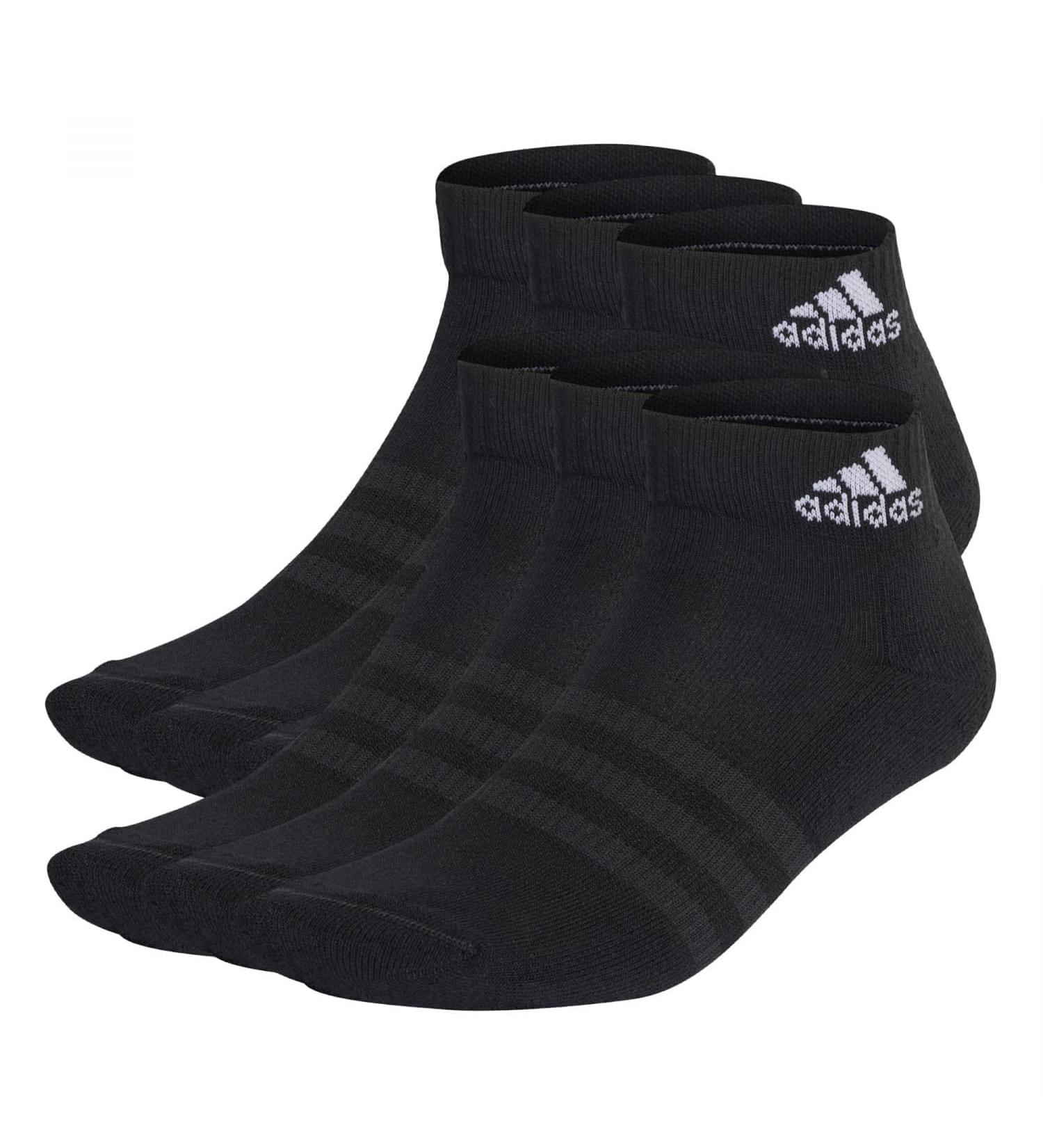 adidas Unisex Cushioned Sportswear Ankle Socks 6 Pairs Socks 40-42 Black-White