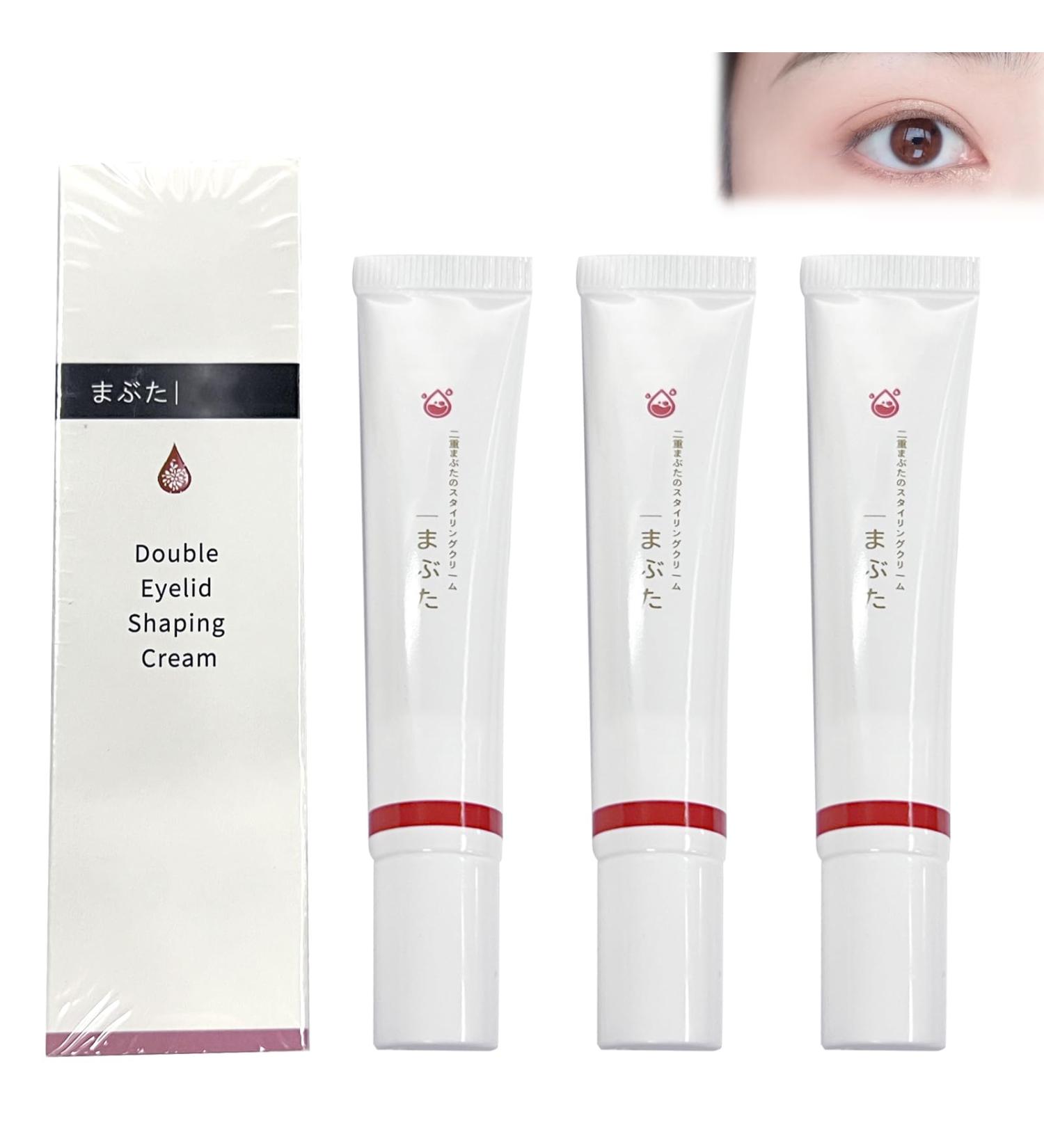 3Pcs Double Eyelid Styling Cream Double Eyelid Shaping Natural Waterproof Double Eyelid Cream Long Lasting Invisible Double Eyelid Shaping Cream with Y Stick - Buy Online on GoSupps.com