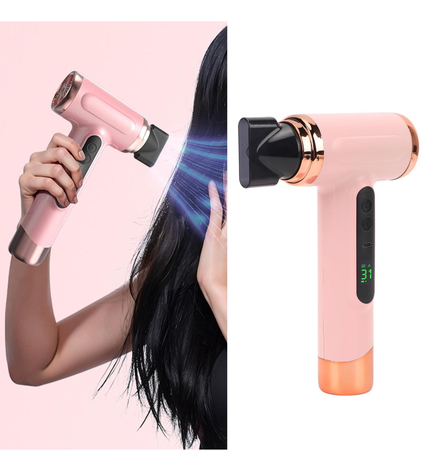 Portable Rechargeable Cordless Hair Dryer 20W Fast Charging Plug Convenient for Travel Dormitory Students Rechargeable Cordless Hair Dryer Outdoor Hot Cold Hair Dryer (US US Plug Roseate - Buy Online on GoSupps.com