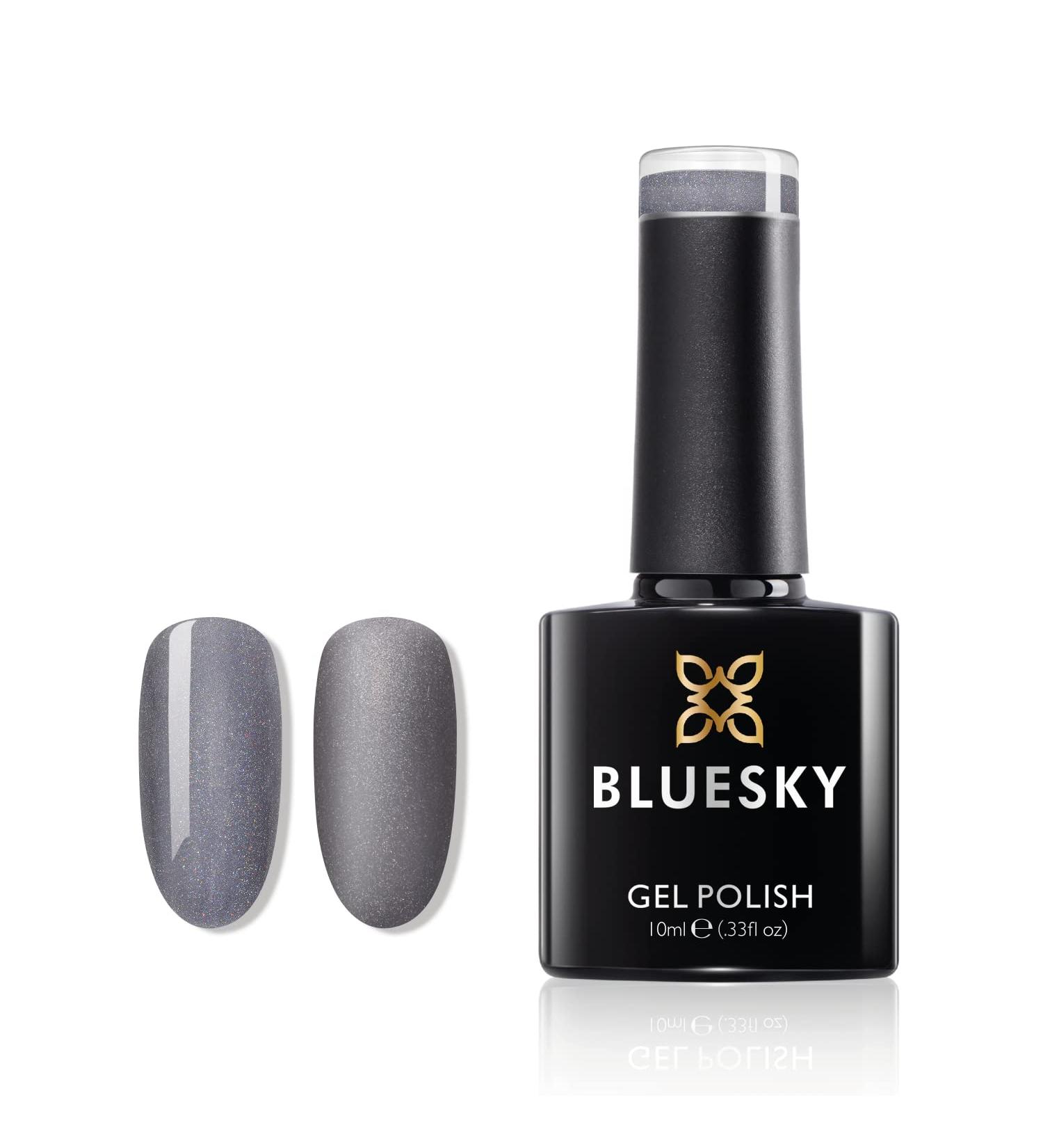 Bluesky Gel Nail Polish Evil Queen Ch20 Grey Glitter Long Lasting Chip Resistant 10 ml (Requires Curing Under UV LED Lamp) - Buy Online on GoSupps.com