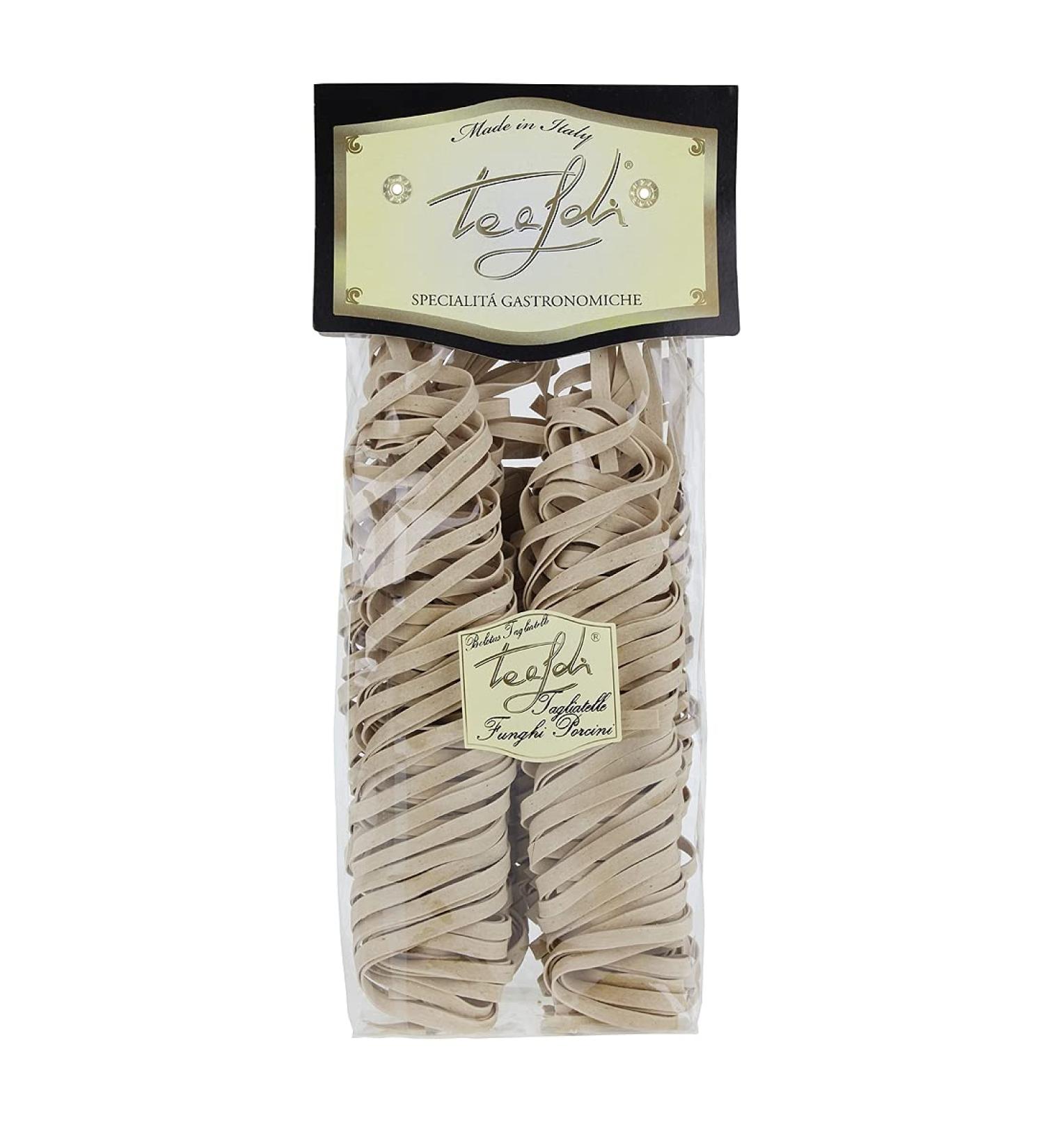 Tealdi Taglioni with Porcini Mushrooms - Authentic Italian Pasta 250g | Gourmet Porcini Mushroom Tagliatelle for International Shipping - Buy Online on GoSupps.com
