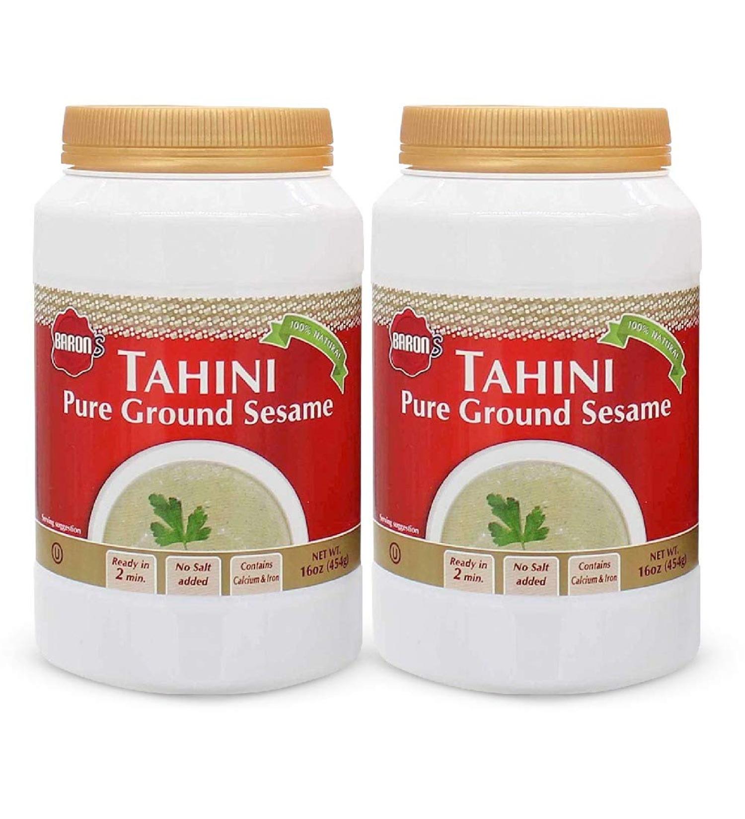 Baronâ€™s Pure Tahini Sesame Paste - Vegan, Keto-Friendly, Non-GMO | 16oz Jars for Hummus & Dips - Buy Online on GoSupps.com