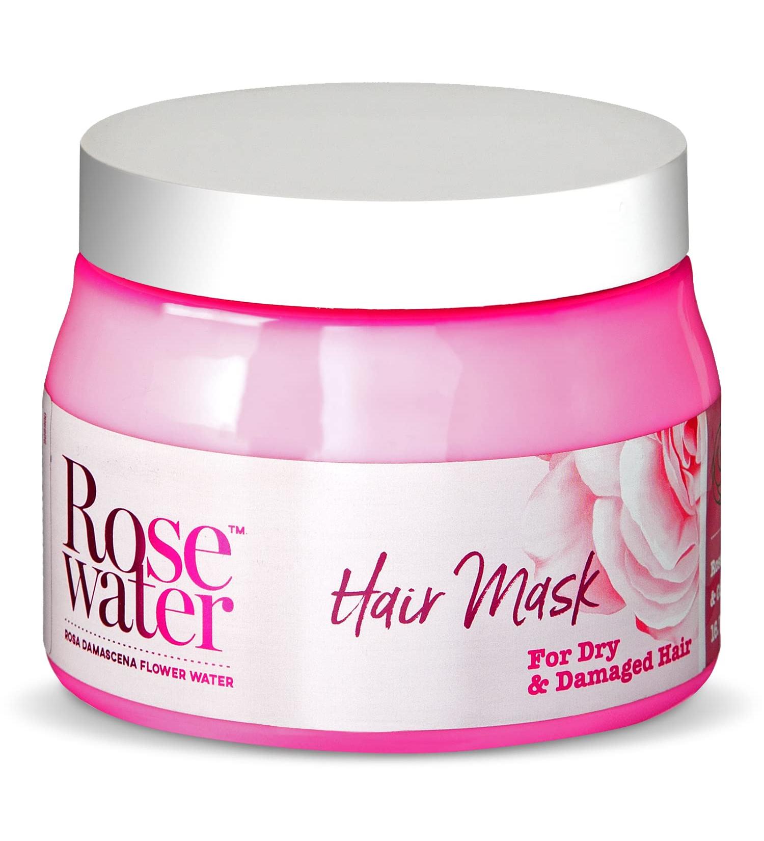 Frulatte Organic Rose Water Hair Mask for Dry & Damaged Hair | Growth Hair Masque | All Hair Types | 500ml - Buy Online on GoSupps.com