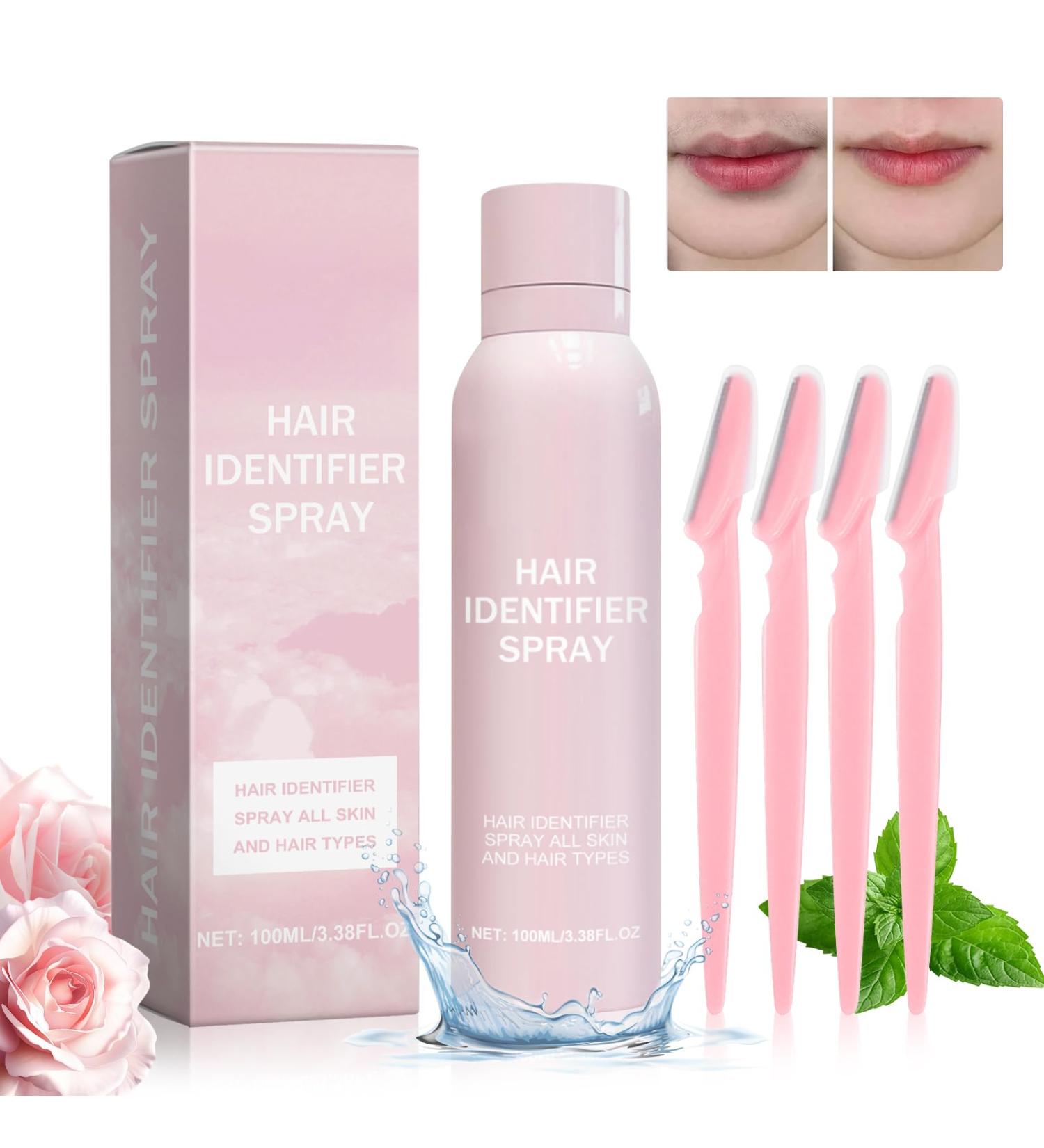Hair Identifier Spray for Face & Body Shaving | Dermaplaning Tool - 1 Set (Pink - Buy Online on GoSupps.com