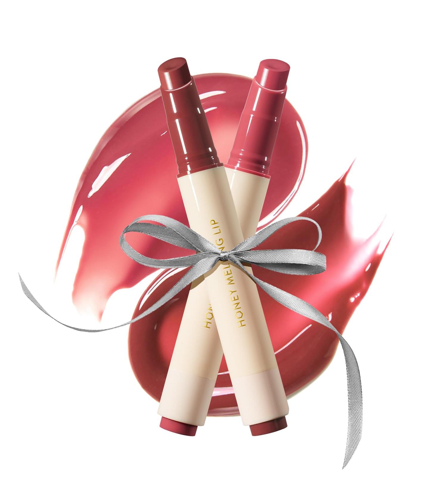 Nature Republic Honey Melting Lip (BERRY & PLUM) Duo Set- Moisturizing Tinted Lip Balm Sheer Tint Glowy Finish Stocking Stuffers - Buy Online on GoSupps.com