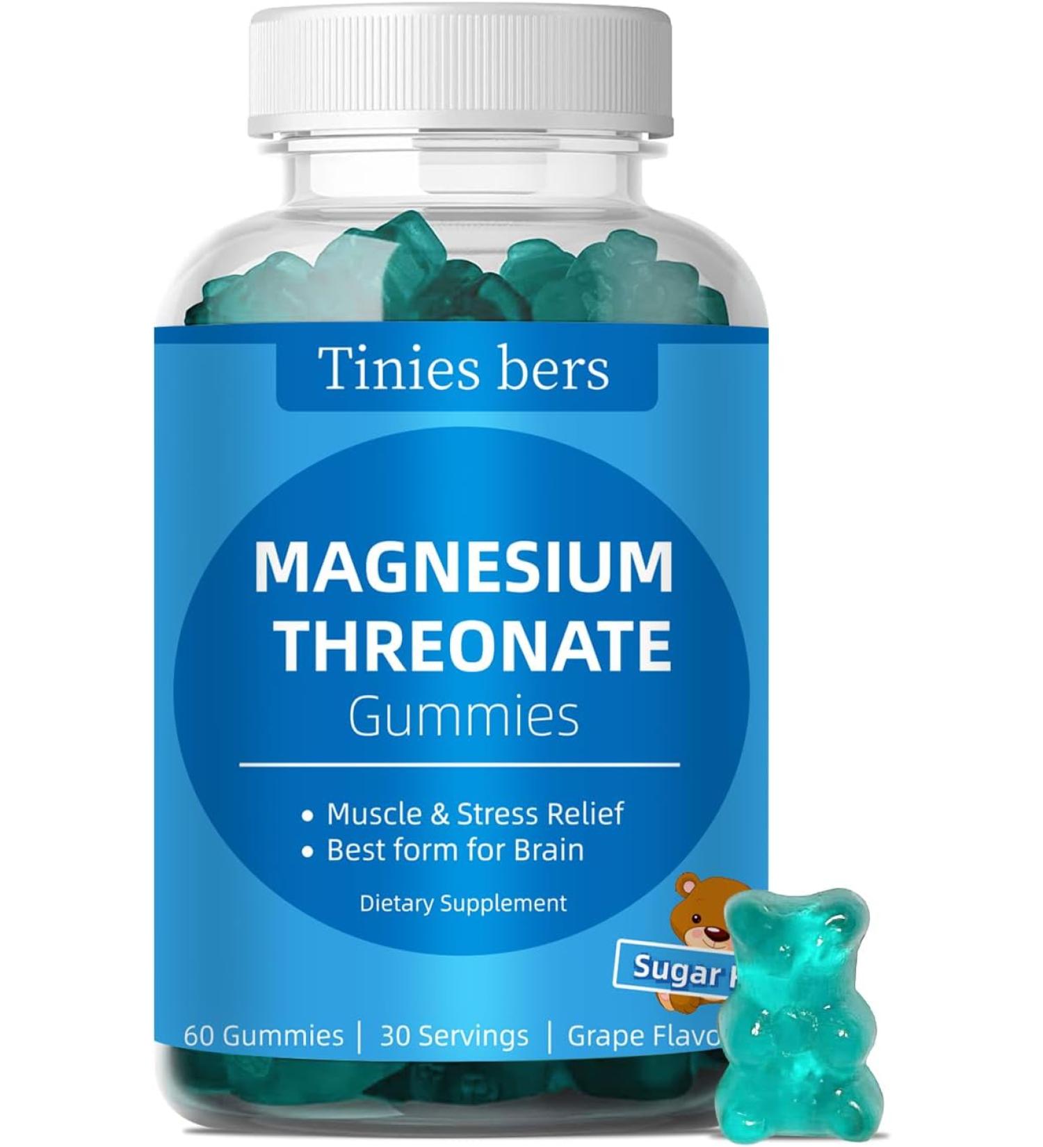 Magnesium Threonate Gummies 500 mg - 60 capsules - Buy Online on GoSupps.com
