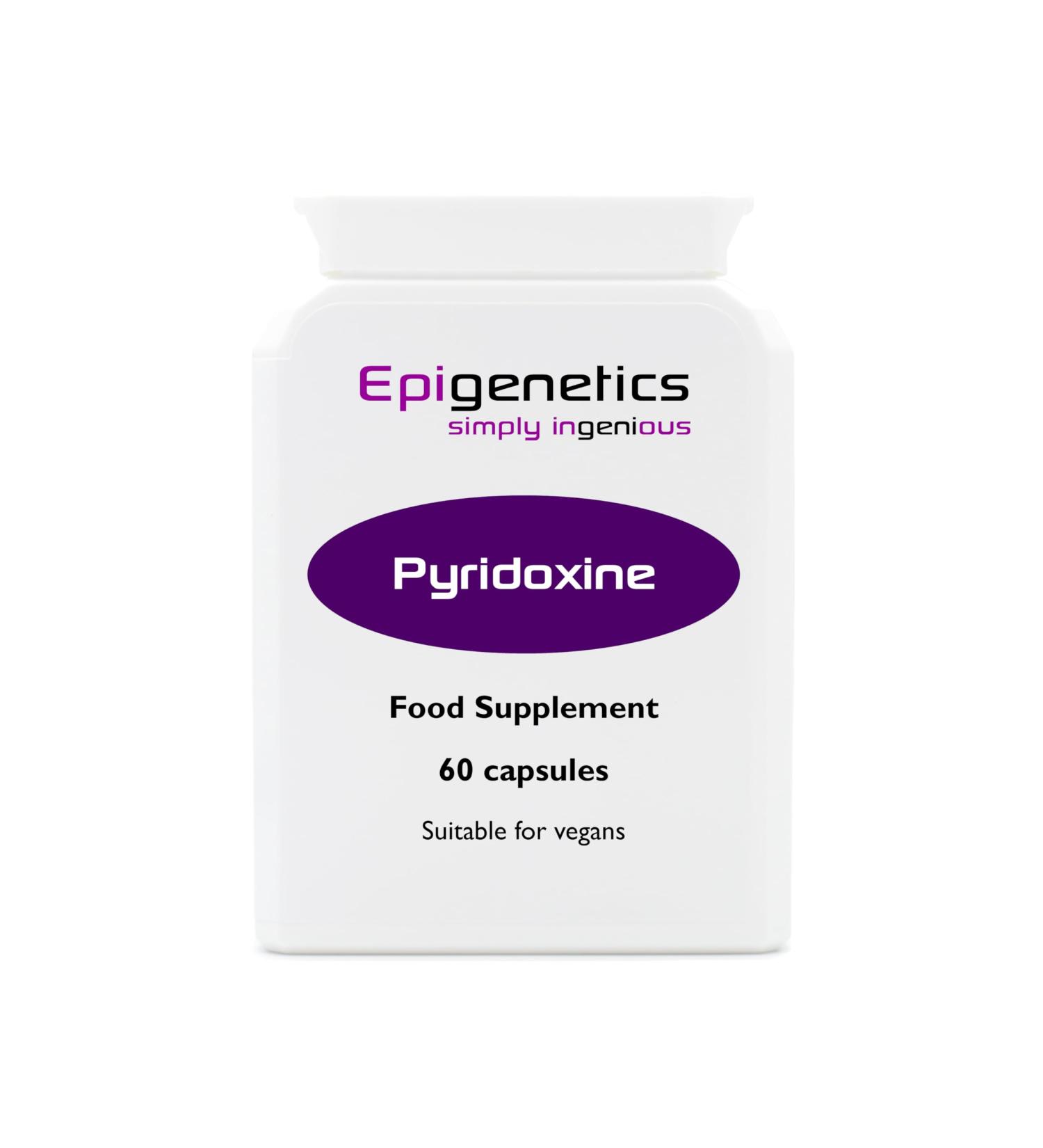 Pyridoxine | 25mg Vitamin B6 (Pyridoxine HCl) | Normal Immune System & Reduces Tiredness | 60 Vegan Capsules UK Made | 1 Capsule Daily (2 Month Supply)
