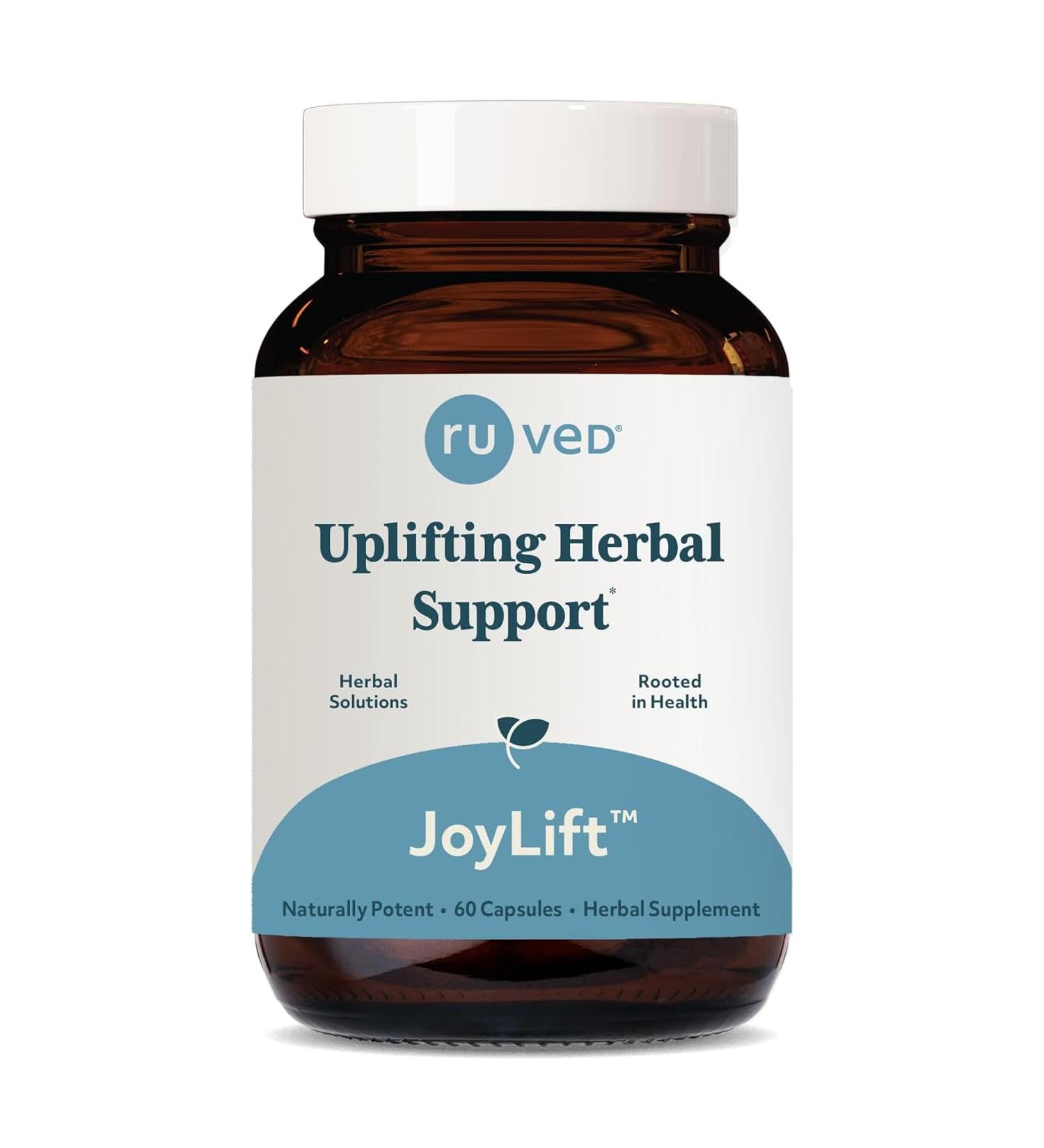 ruved JoyLift - Saffron and Ashwagandha Supplements Uplifting Formula for Women and Men Herbal Support for Adults - 60 Vegetarian Capsules (1 Count) - Buy Online on GoSupps.com