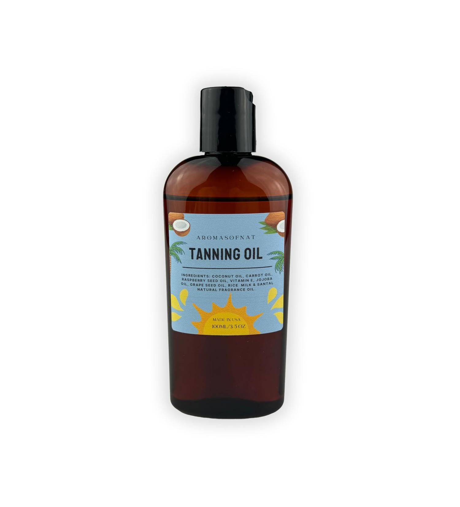 AROMASOFNAT Carrot Tanning Oil All Natural Tan Accelerator with Carrot Coconut Raspberry & Jojoba Oils Golden Glow Bronzing for Beach Vacation & Everyday Use - 3.5 Fluid Ounces Bottle - Buy Online on GoSupps.com