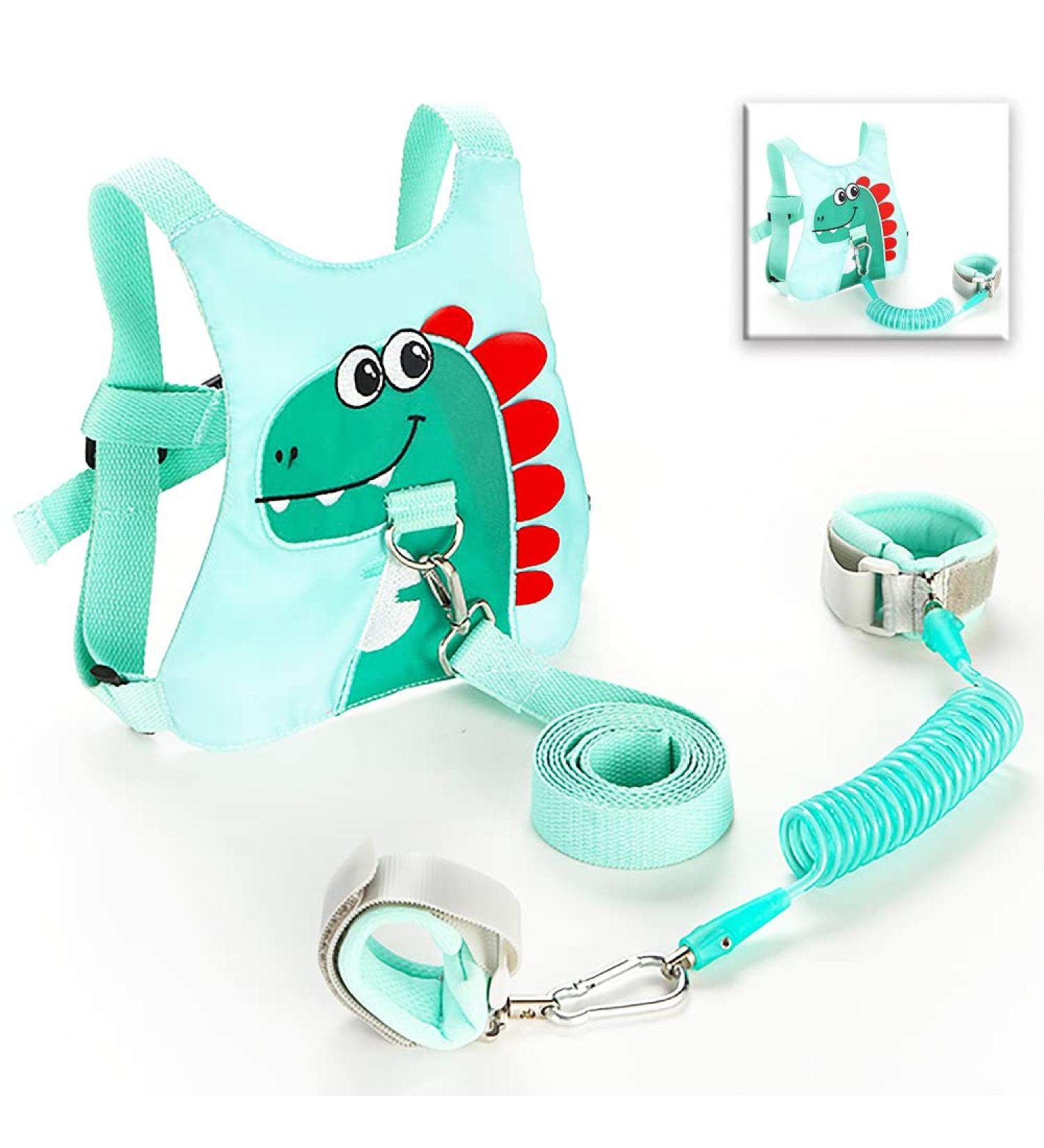 Green Toddler Leash & Anti-Lost Wrist Link for Baby Walking Safety | Boys/Girls Travel Harness - Buy Online on GoSupps.com