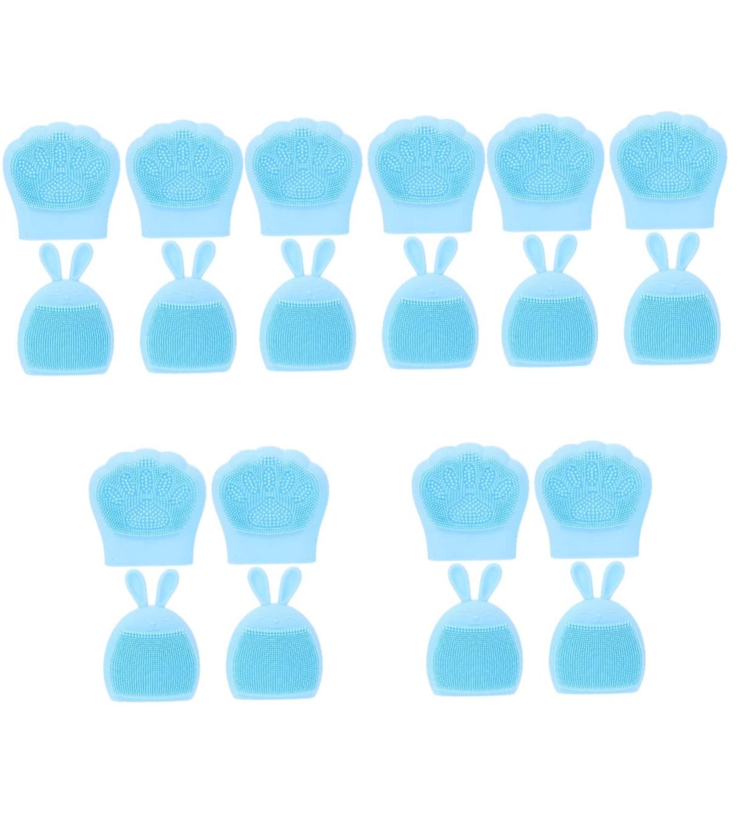 minkissy 20 Pcs Rabbit Ears Facial Brush Face Cleansing Brush Body Massager Lady Facial Cleaning Brush Face Wash Portable Massager Face Massage Brush The Face Pore brush Silica Gel Miss Light Bluex5pcs 7.5x7.5cmx5pcs - Buy Online on GoSupps.com