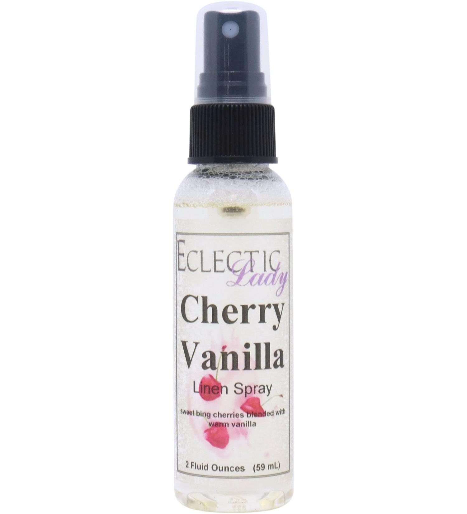 Cherry Vanilla Linen Spray 2 ounces - Eclectic Lady Sheet and Linen Spray - No Artificial Colors Parabens or Preservatives - Long-Lasting Scent for Bed Fabric & Pillow 2 Fluid Ounces - Buy Online on GoSupps.com
