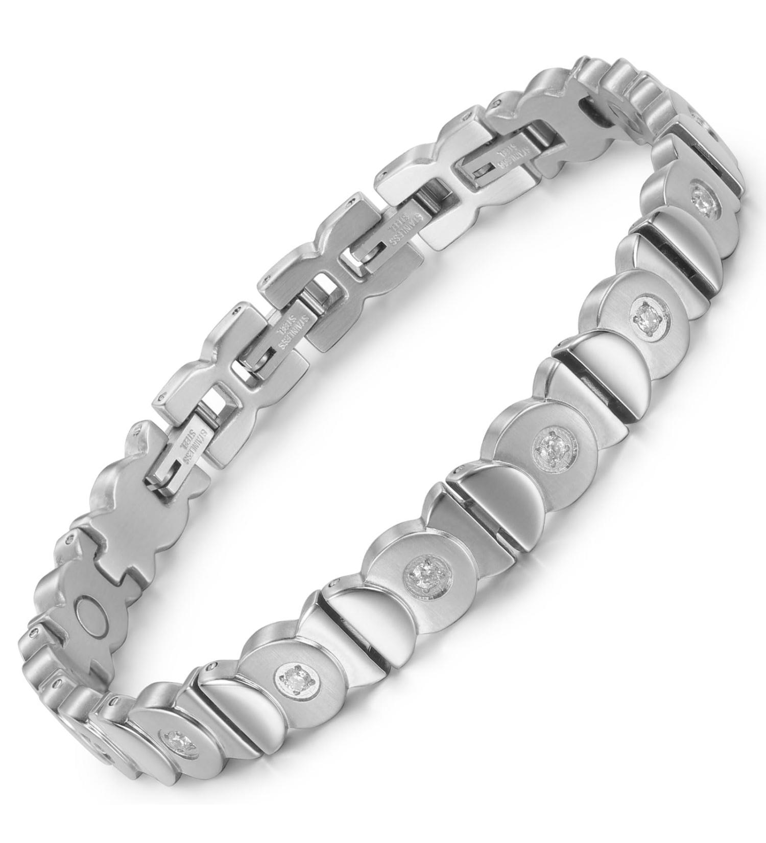 Buy RainSo Magnetic Bracelets for Women - Adjustable Stainless Steel Kissing Fish Design | Perfect Gift for Mother's Day & Birthdays - Buy Online on GoSupps.com