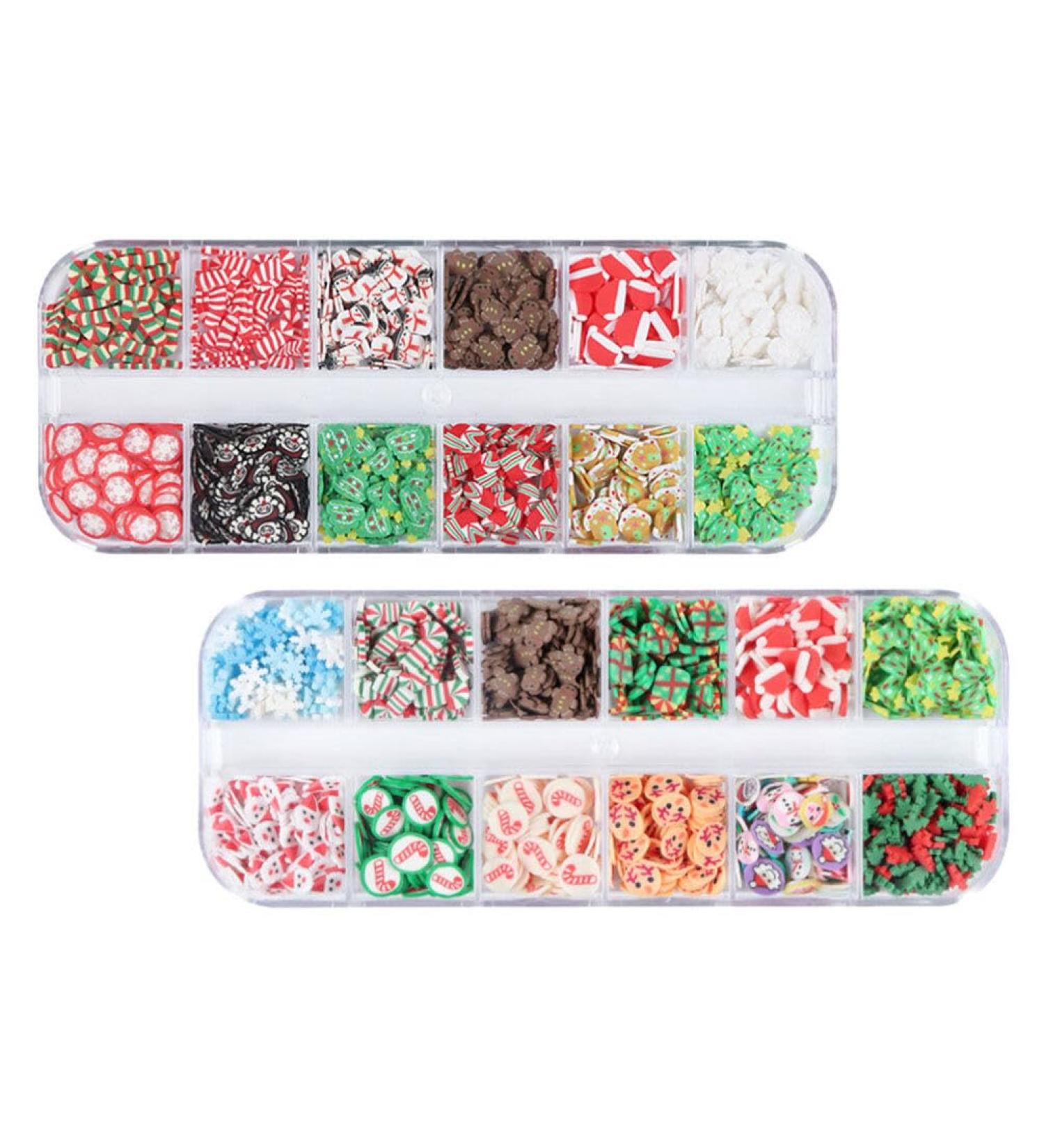 Christmas Nail Art: MAGICLULU 2 Boxes of Sequins & Polymer Clay Slices for Acrylic Nails - Buy Online on GoSupps.com