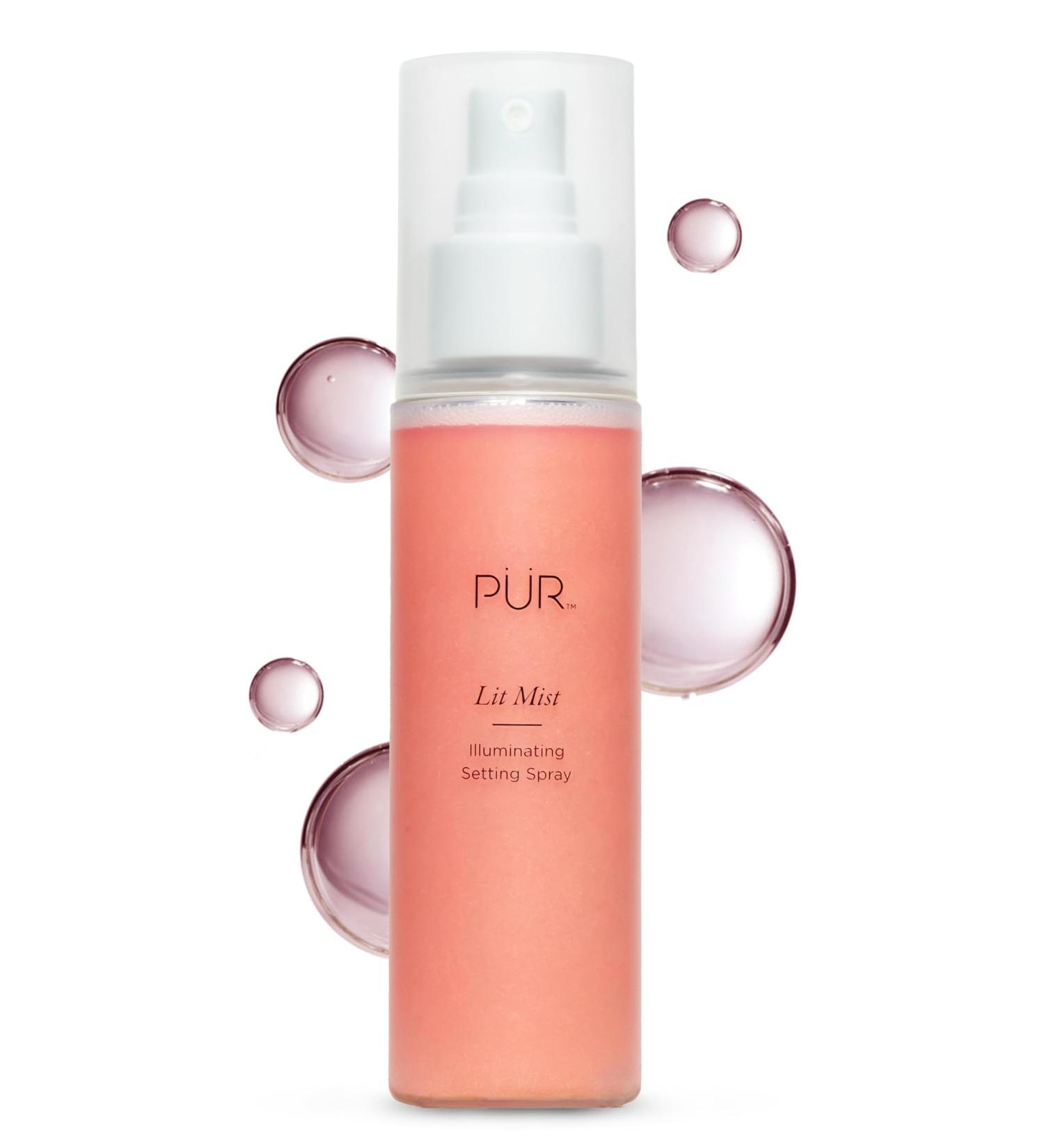 P R MINERALS Lit Mist Illuminating Setting for Face - Long-Lasting Makeup Finishing - Lightweight Makeup Primer & Hydrating Setting Revitalizes Dull & Tired Skin Light Dewy Shimmer - Buy Online on GoSupps.com