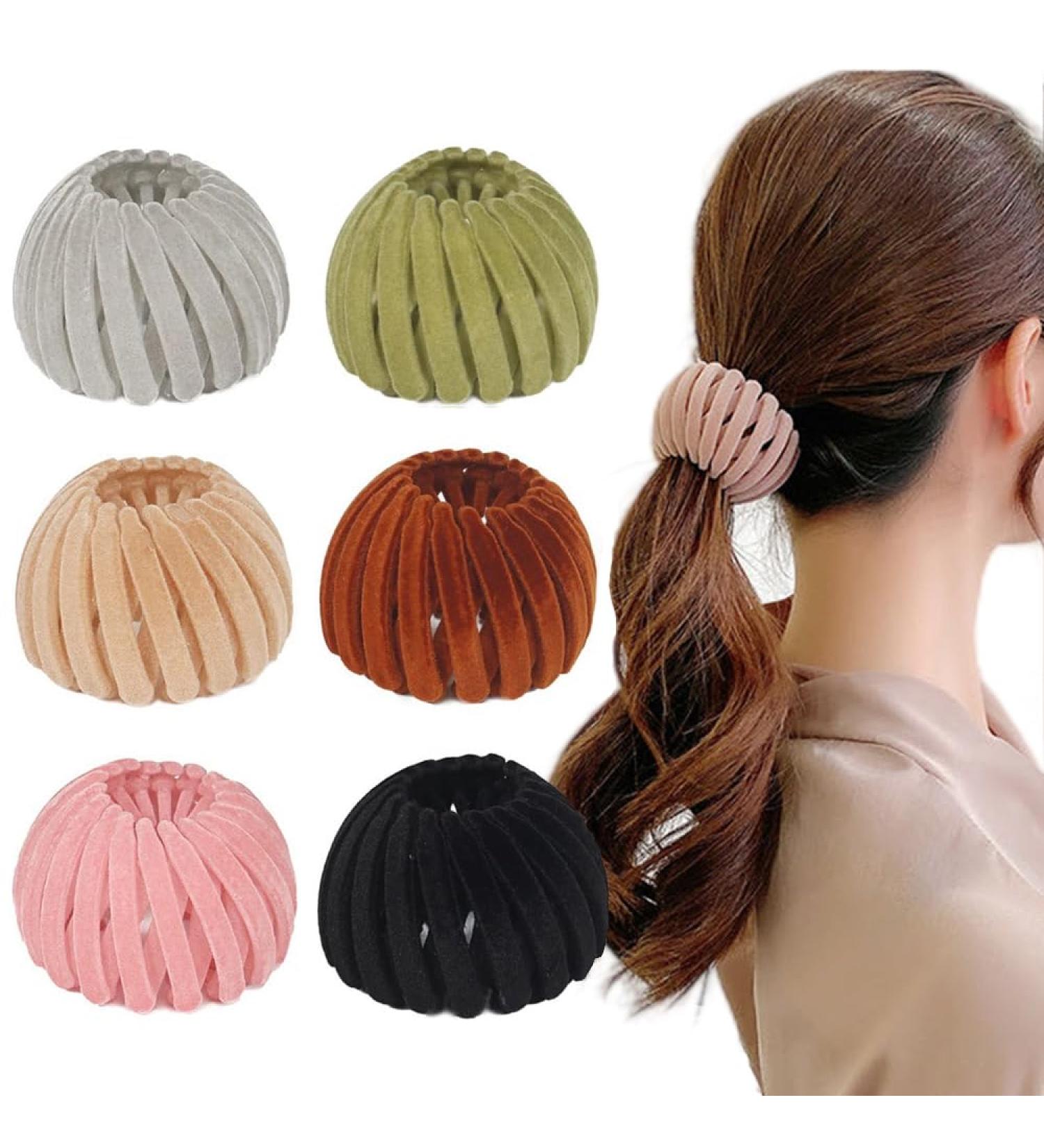 6PCS Bird Nest Magic Hair Clips for Women Vintage Bird Nest Hair Clips Large Hair Bun Ponytail Holders for Women Curly Thick Hair Accessories - Buy Online on GoSupps.com