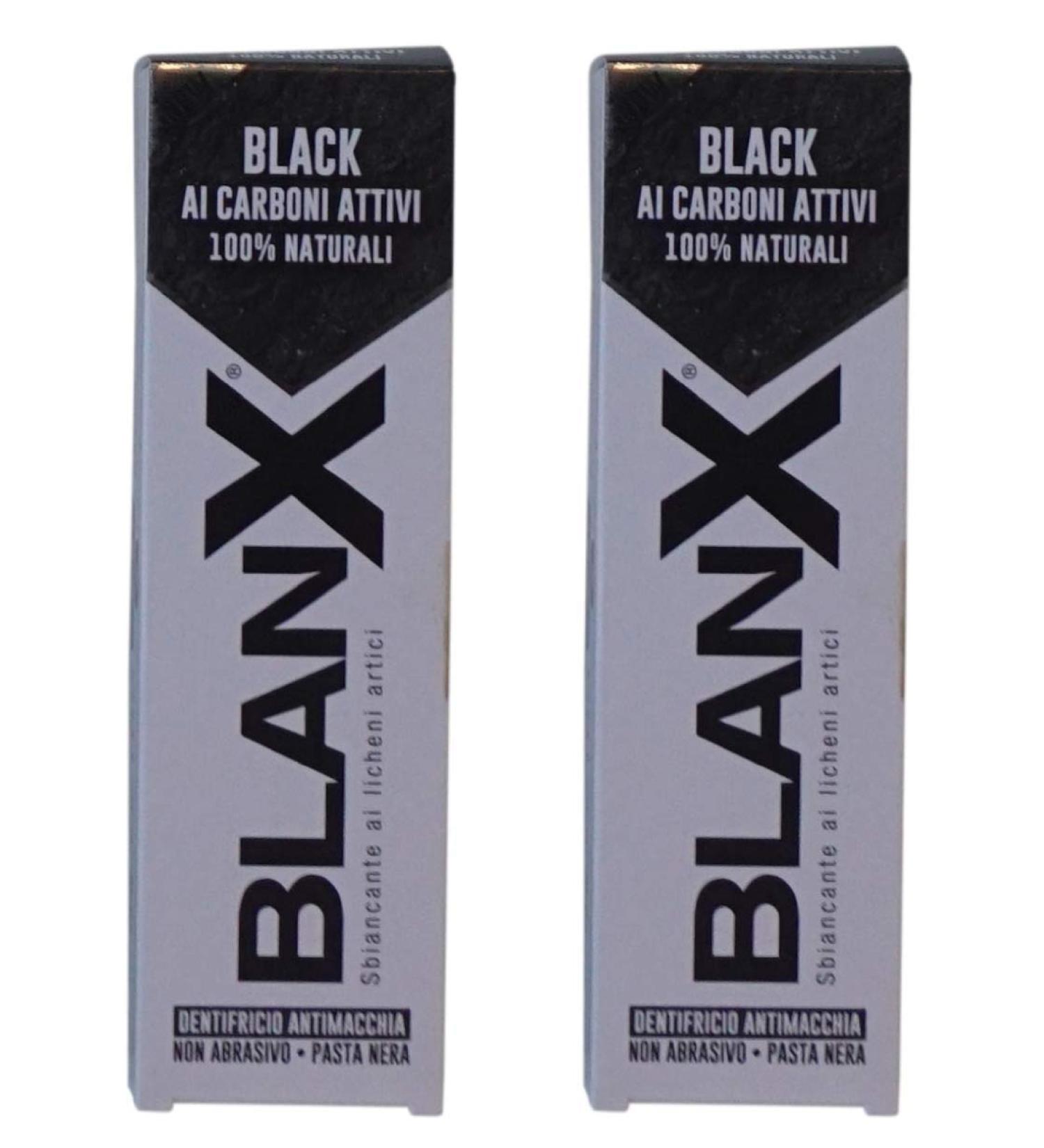 BlanX: "Black" Whitening Black Toothpaste - 2.54 Fluid Ounces (75ml) Tube (Pack of 2) Italian Import  - Buy Online on GoSupps.com