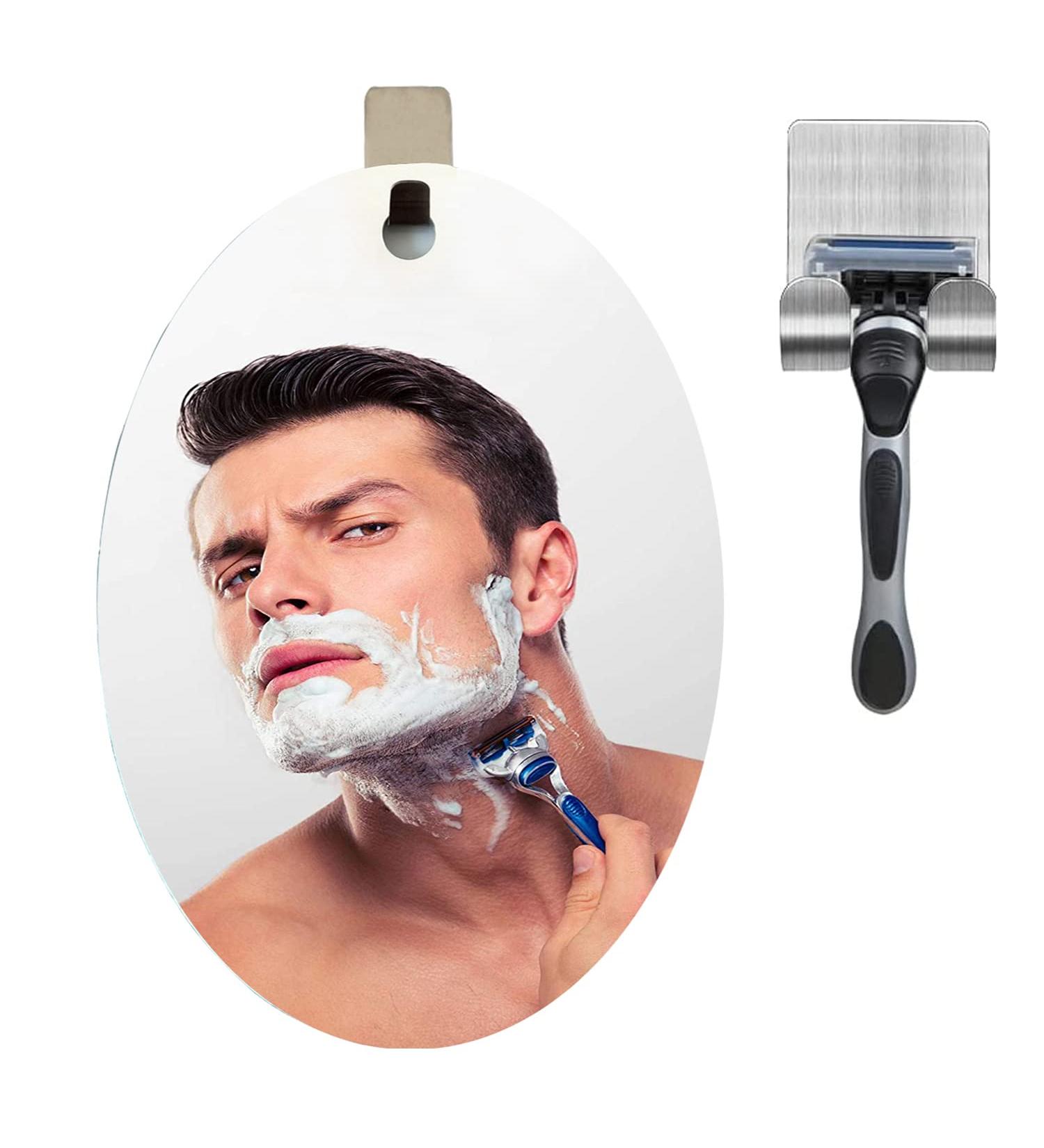 Deluxe Anti-Fog Shower Mirror with Removable Adhesive Hook and Razor Holder - Fogless Bathroom Shaving Mirror - Bathroom Accessories (10 X 7.87) - Buy Online on GoSupps.com